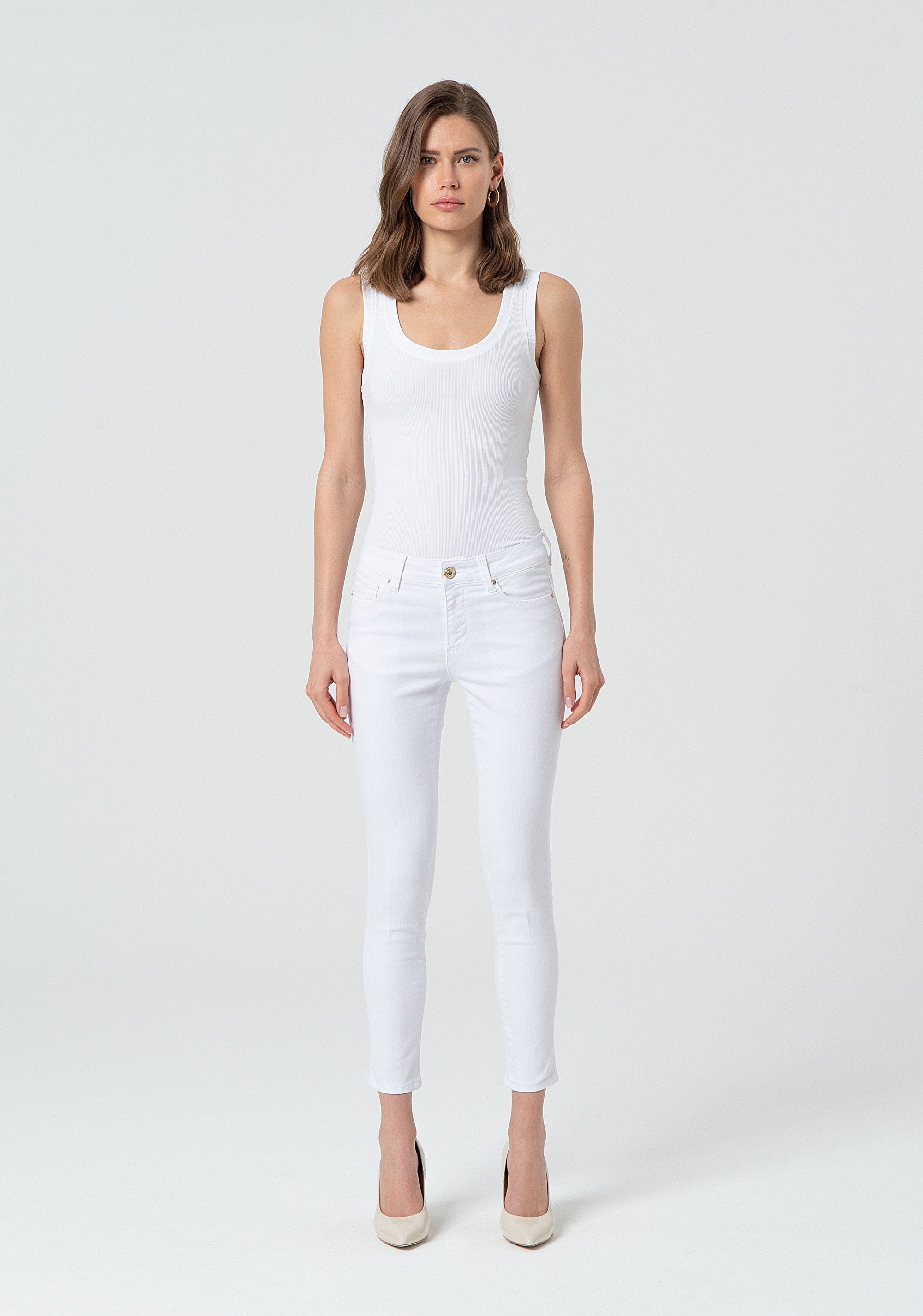 Pantalone slim effetto push up in bull FP25SV8000W61501-278 Fracomina