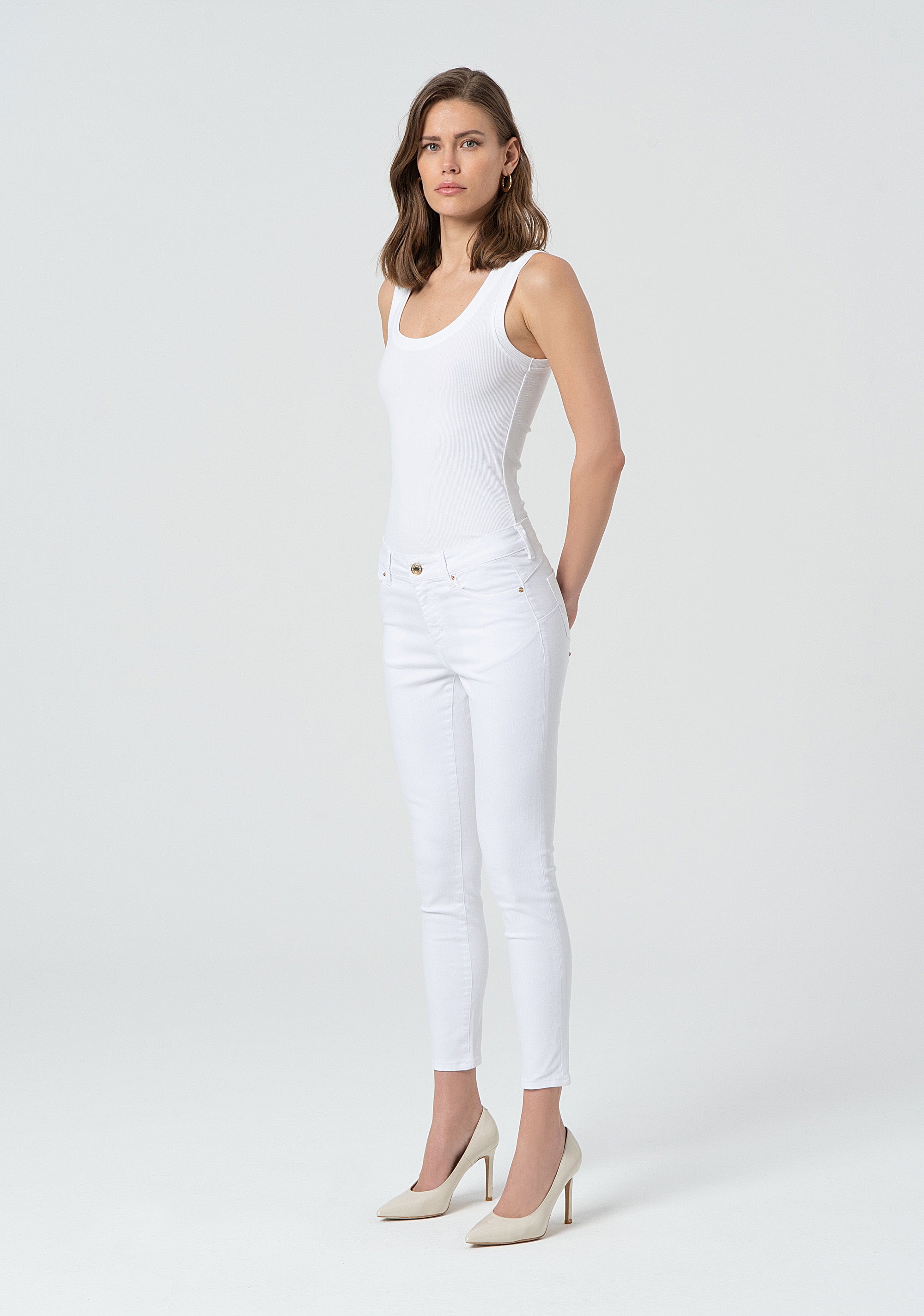 Pantalone slim effetto push up in bull FP25SV8000W61501-278 Fracomina