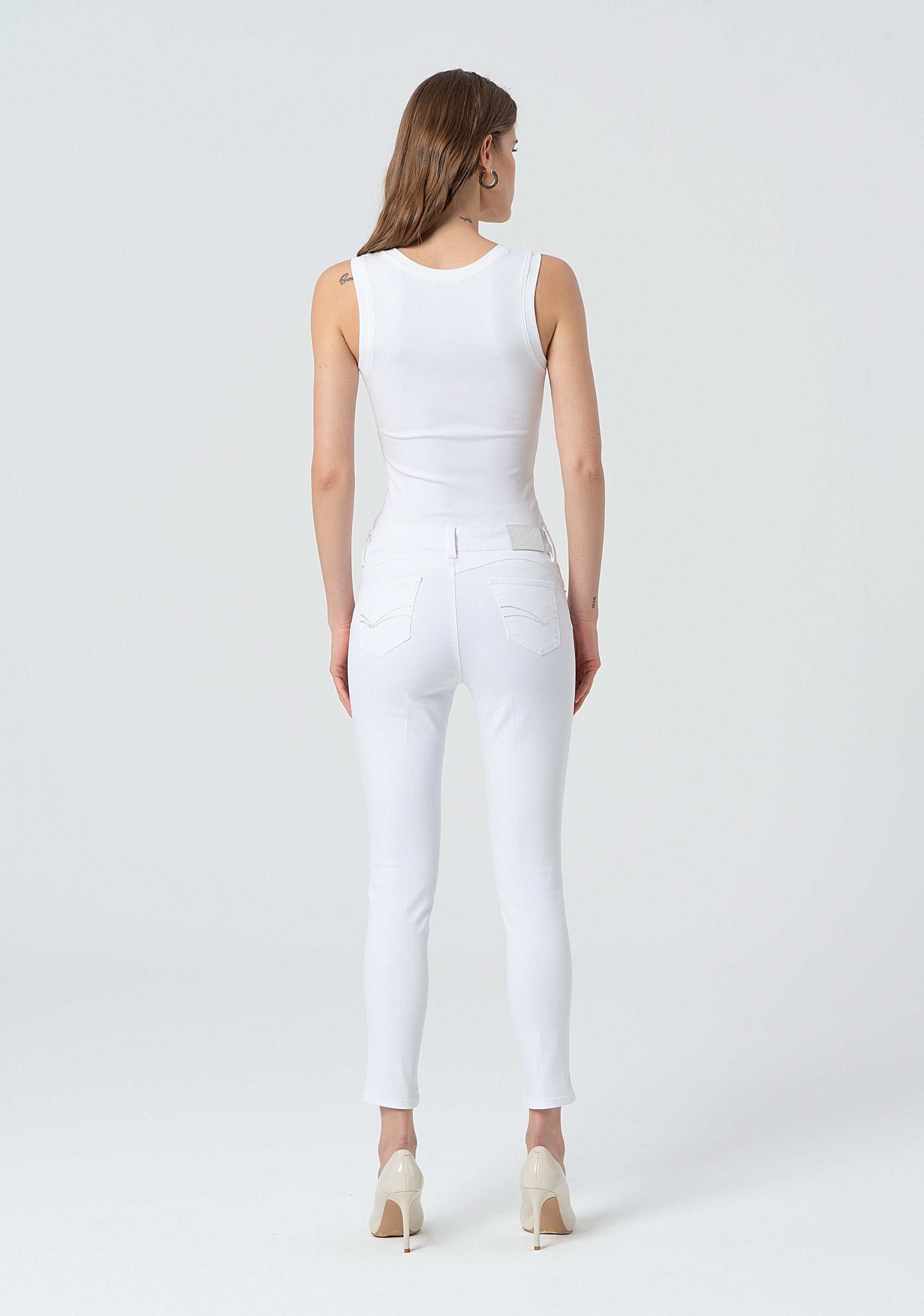 Pantalone slim effetto push up in bull FP25SV8000W61501-278 Fracomina