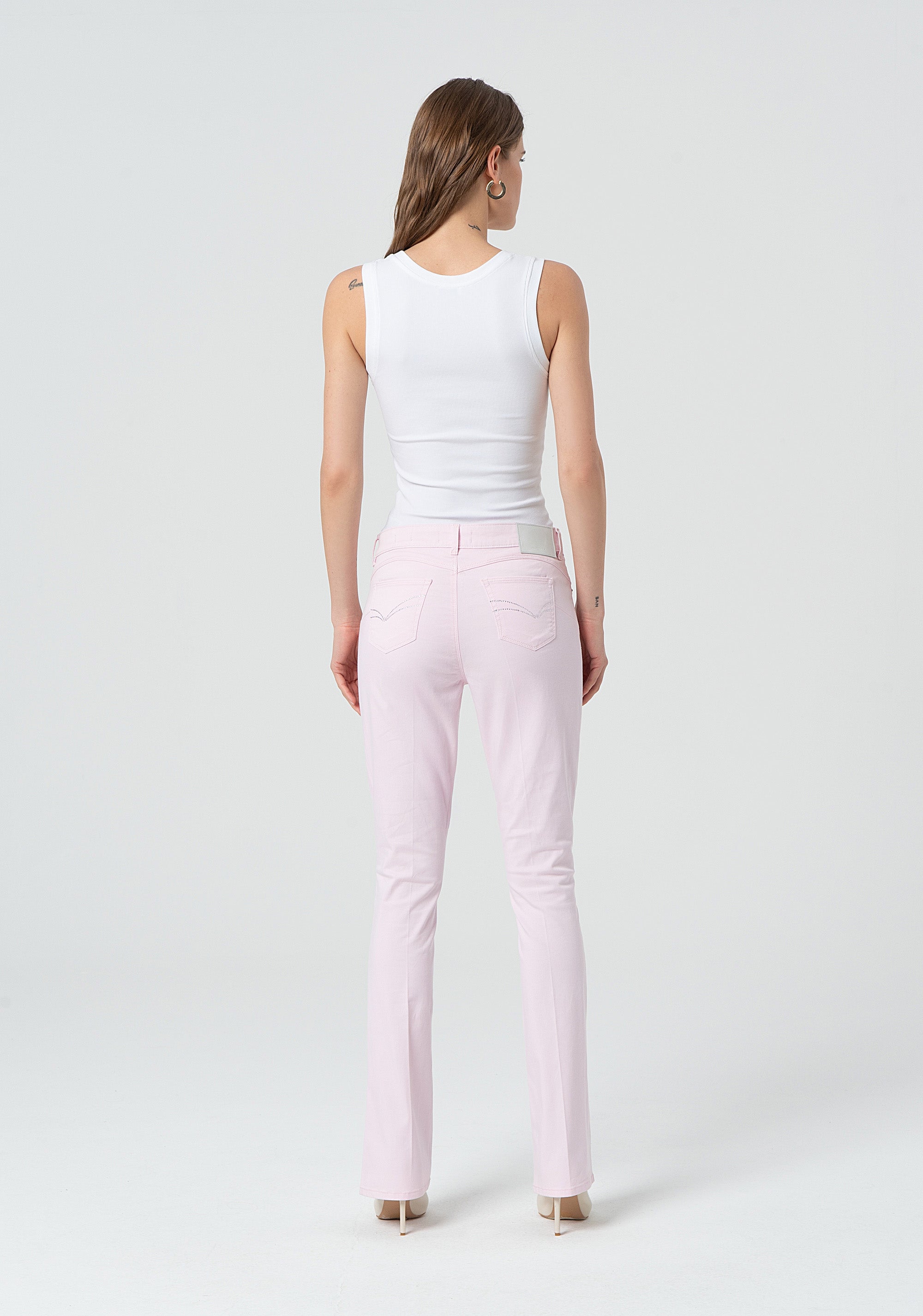 Pantalone bootcut effetto push up in raso stretch FP25SV8020W72001-238 Fracomina