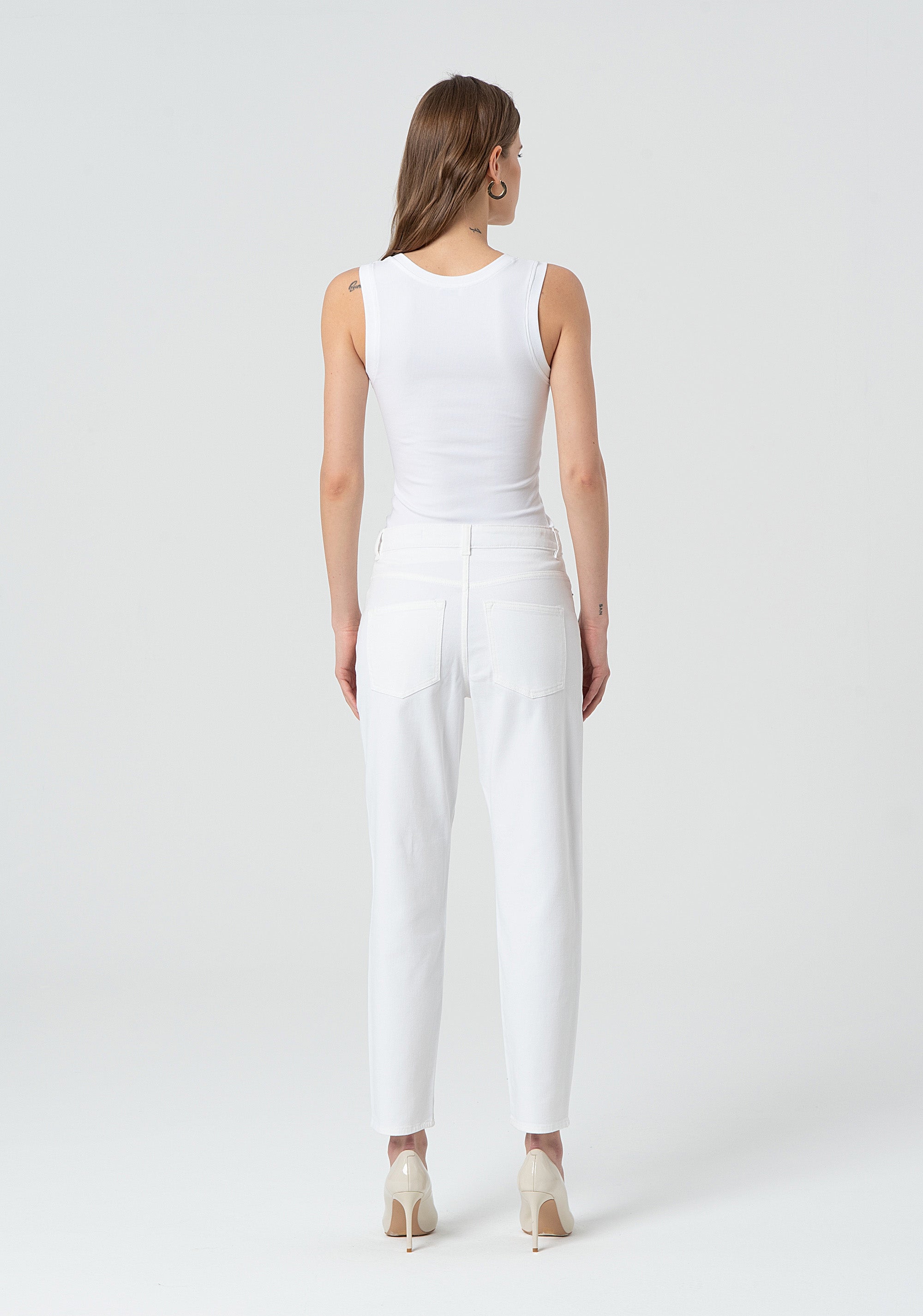 Pantalone carrot mom fit in bull FP25SVD005W77001-278 Fracomina