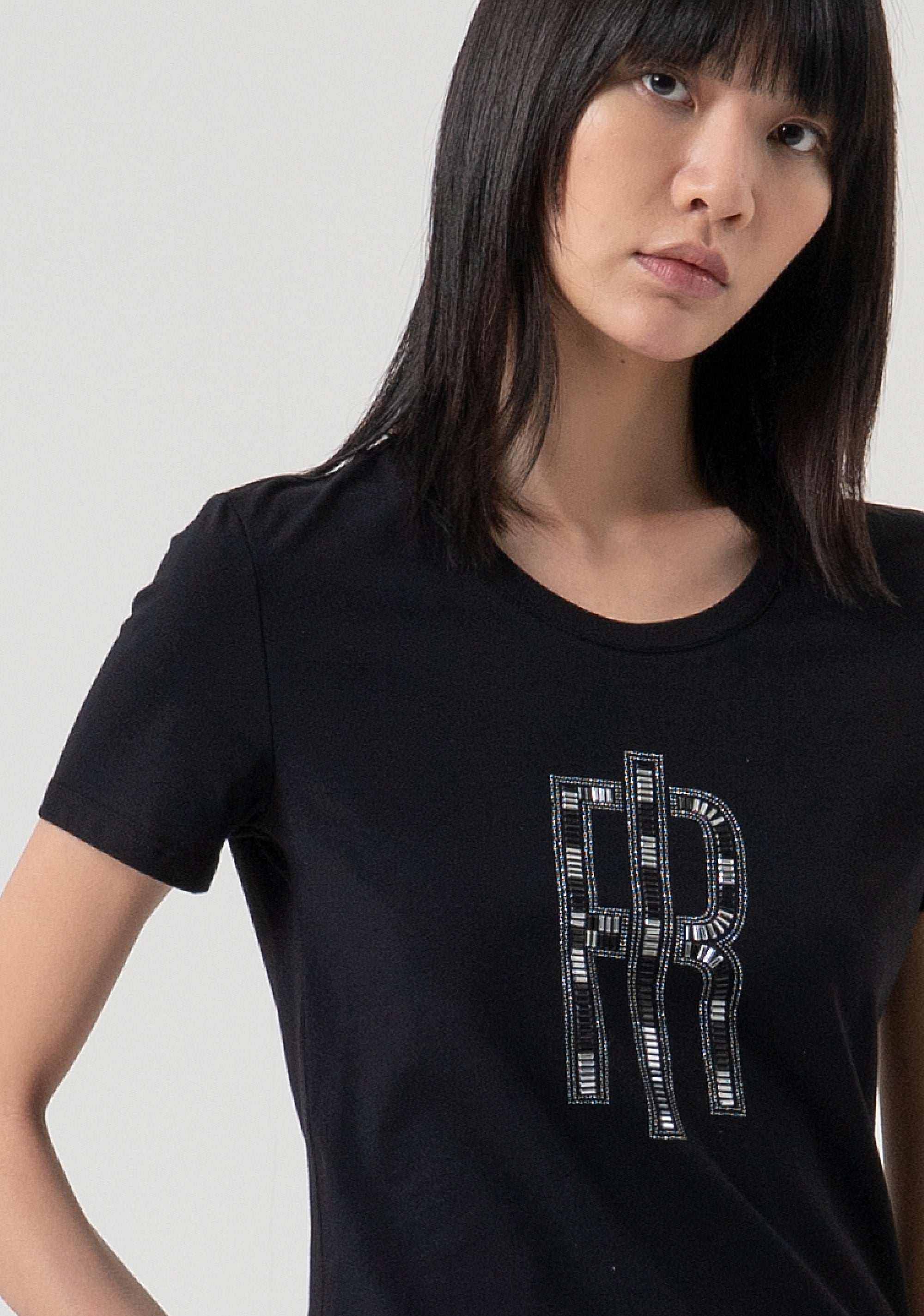 T-shirt regular in jersey di cotone FP25WT3002J40108-053 Fracomina