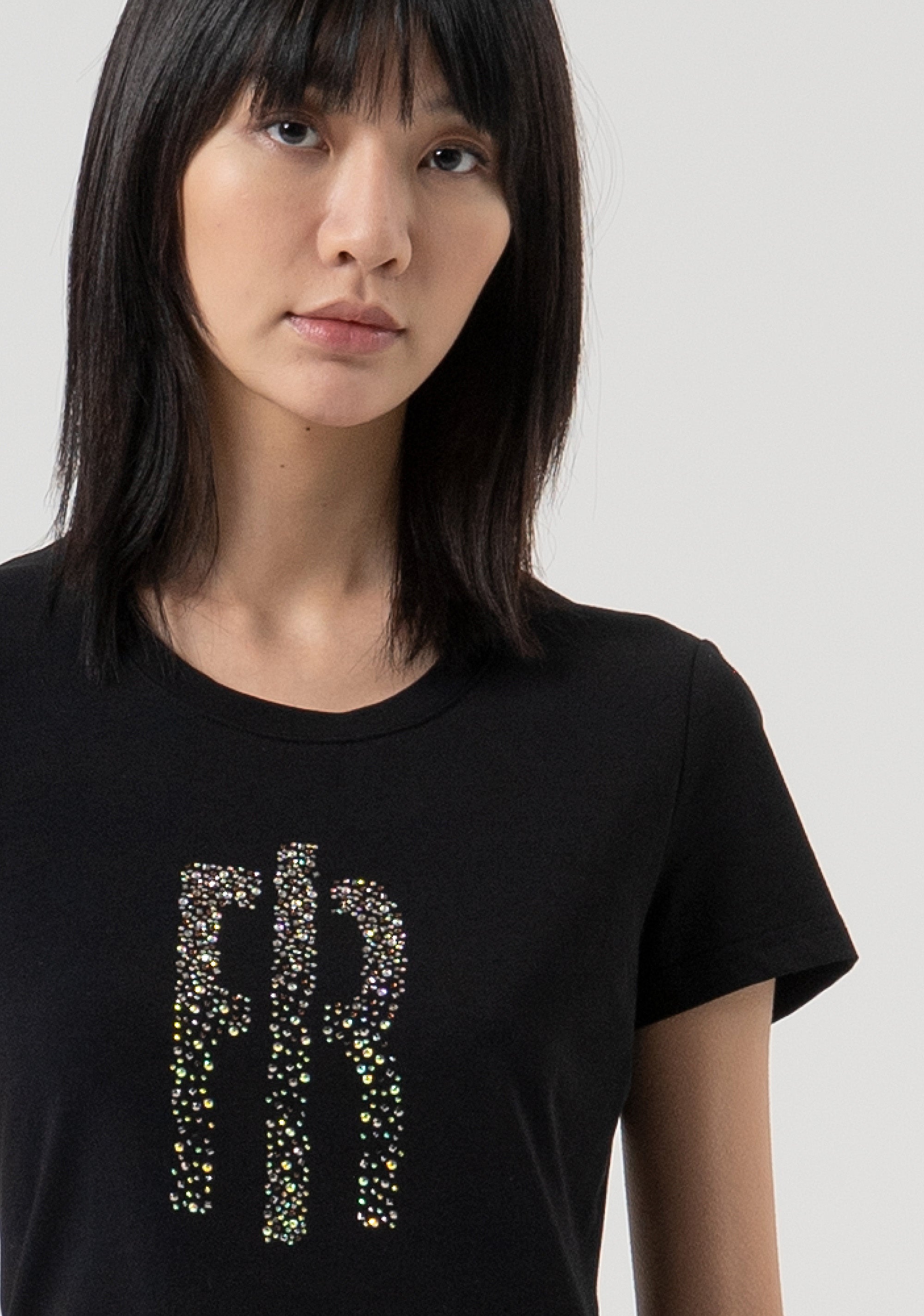 T-shirt slim in jersey di cotone FP25WT3002J401N5-053 Fracomina