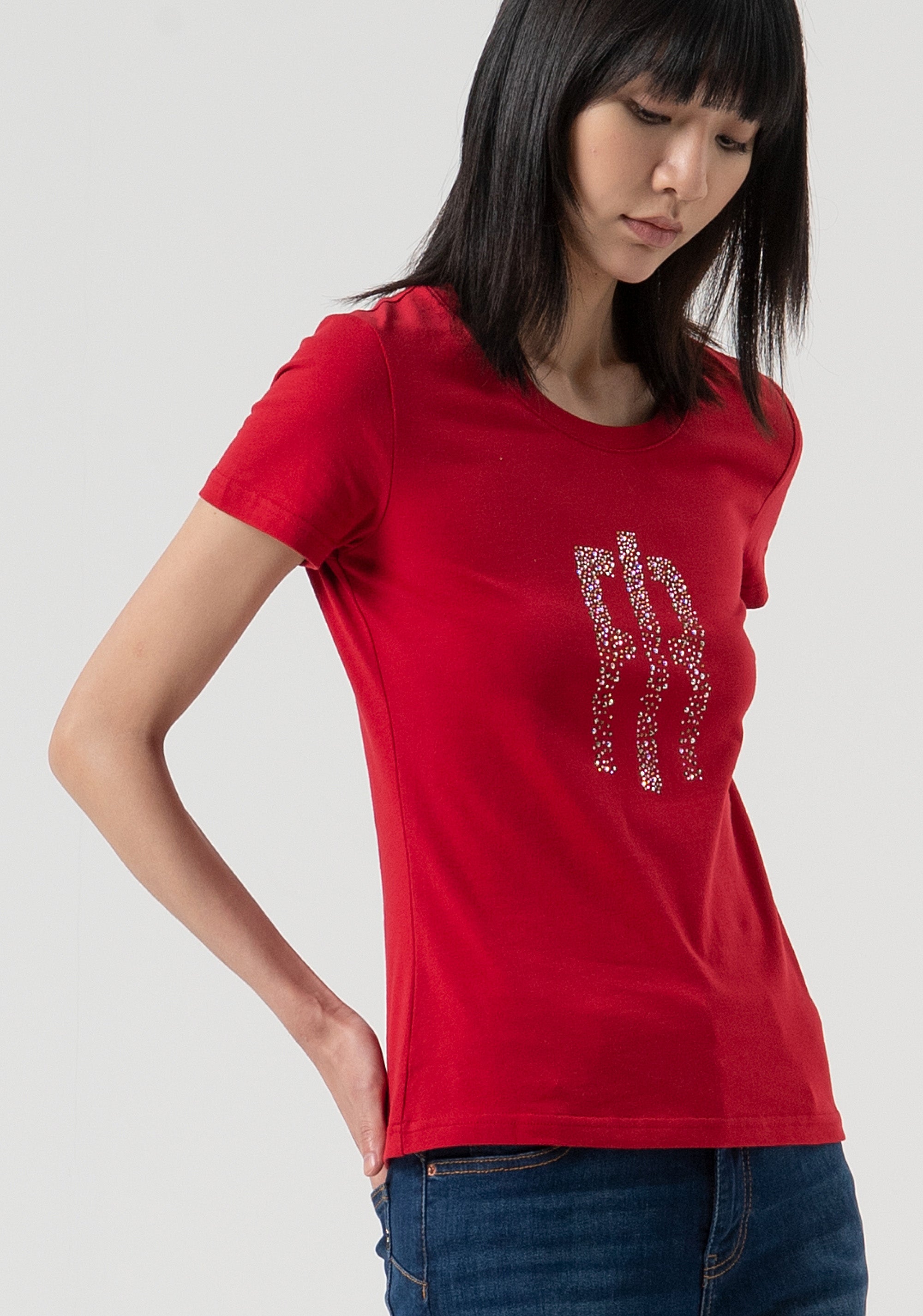 T-shirt slim in jersey di cotone FP25WT3002J401N5-T51 Fracomina