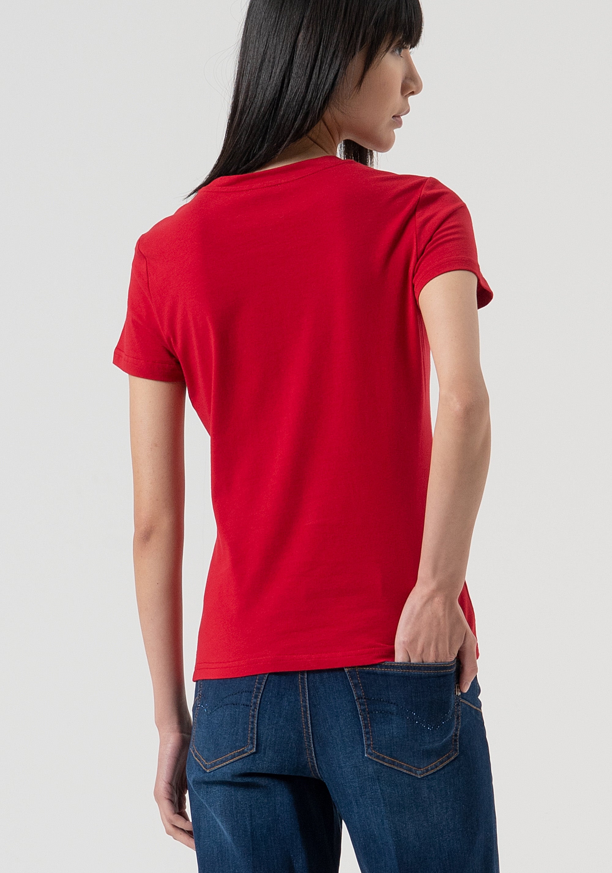 T-shirt slim in jersey di cotone FP25WT3002J401N5-T51 Fracomina