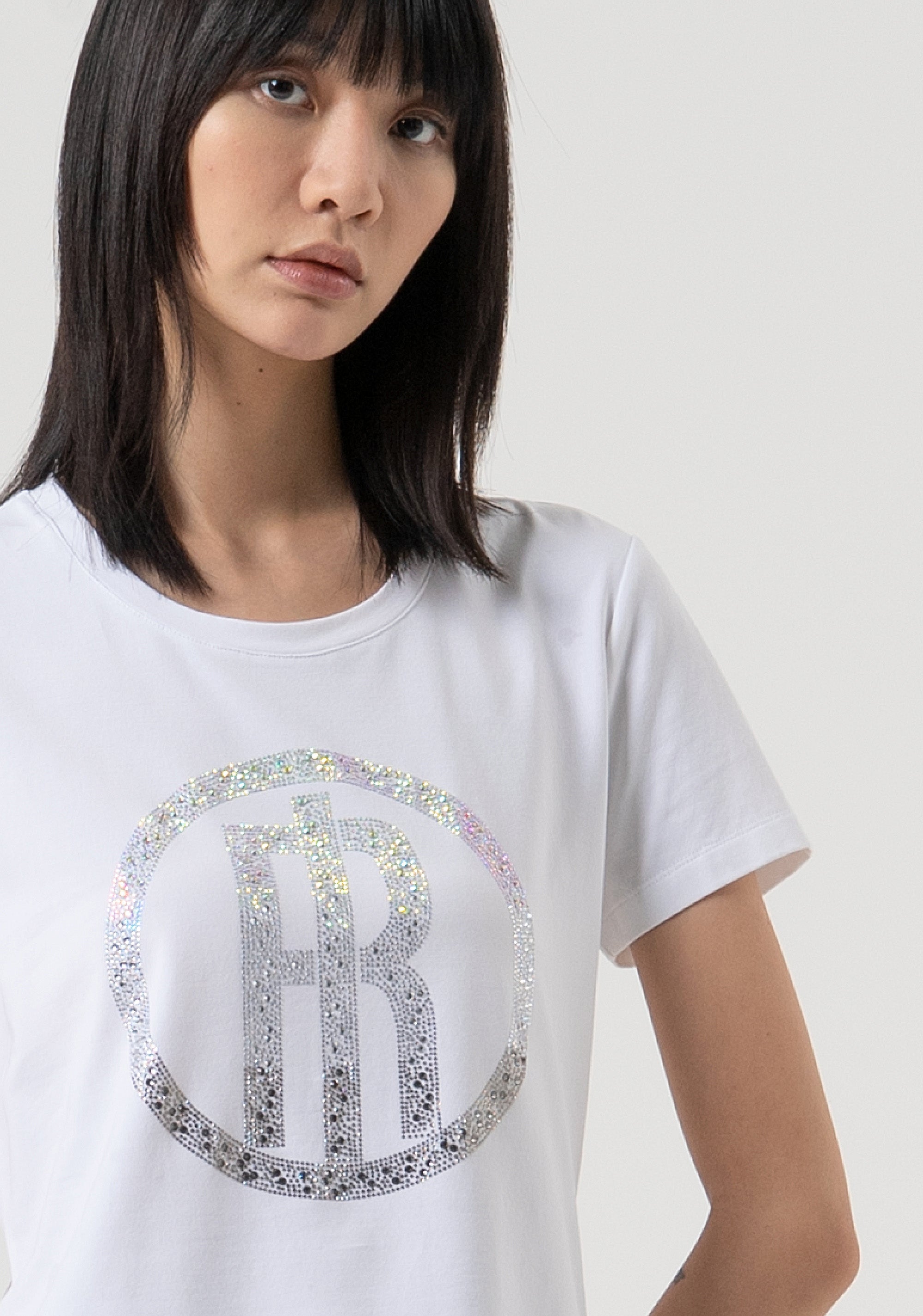 T-shirt regular in jersey di cotone FP25WT3004J40108-278 Fracomina