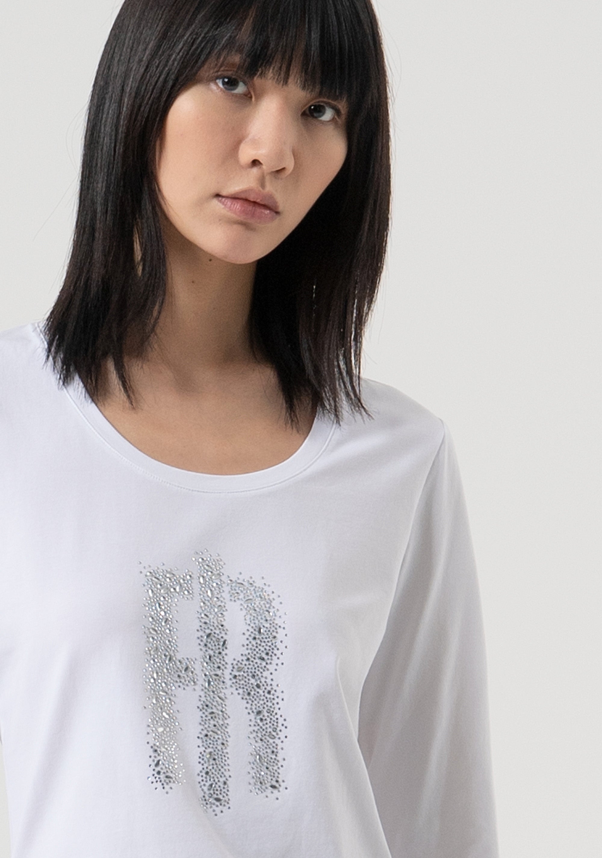 T-shirt slim in jersey di cotone FP25WT3020J401N5-278 Fracomina