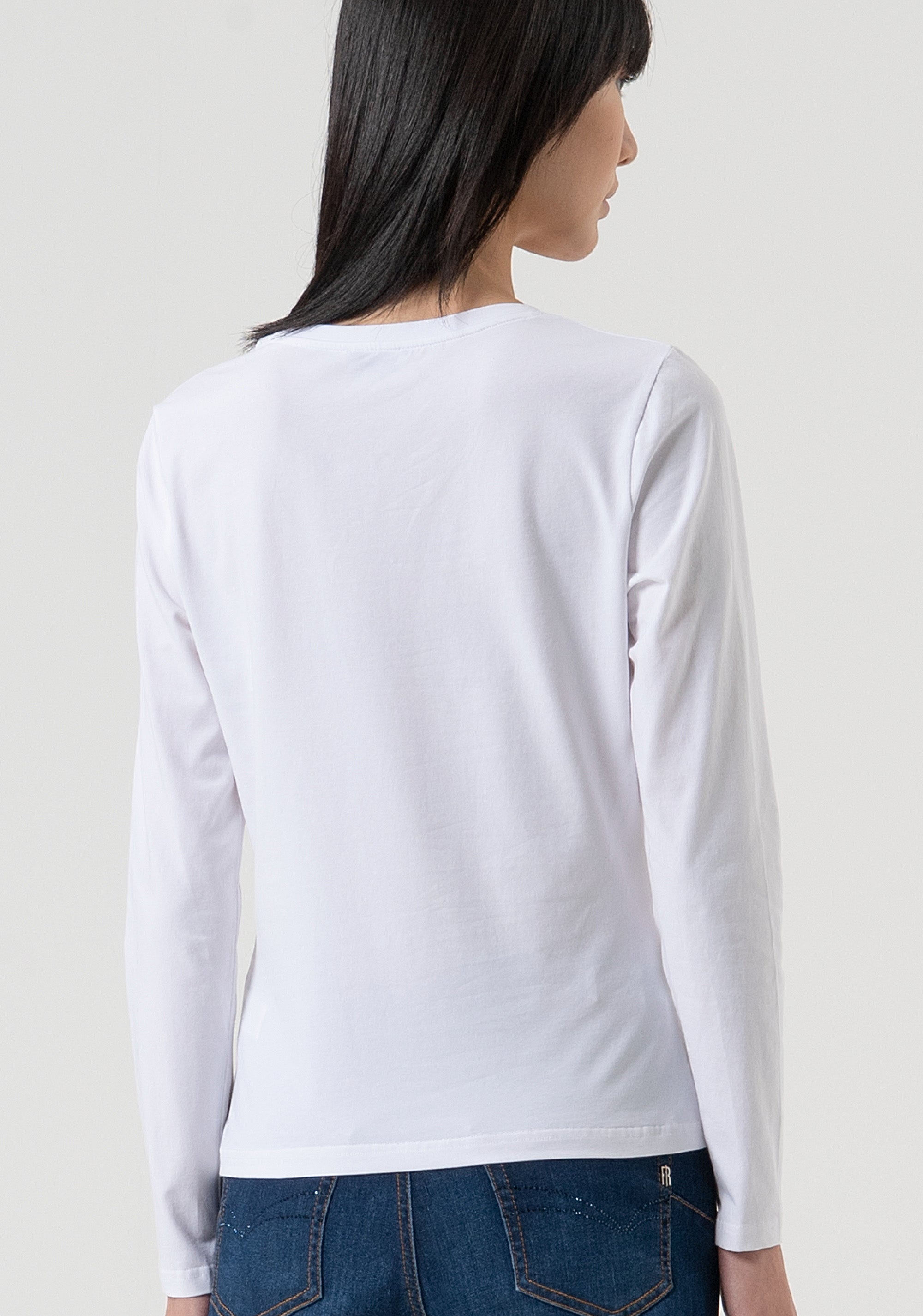 T-shirt slim in jersey di cotone FP25WT3020J401N5-278 Fracomina