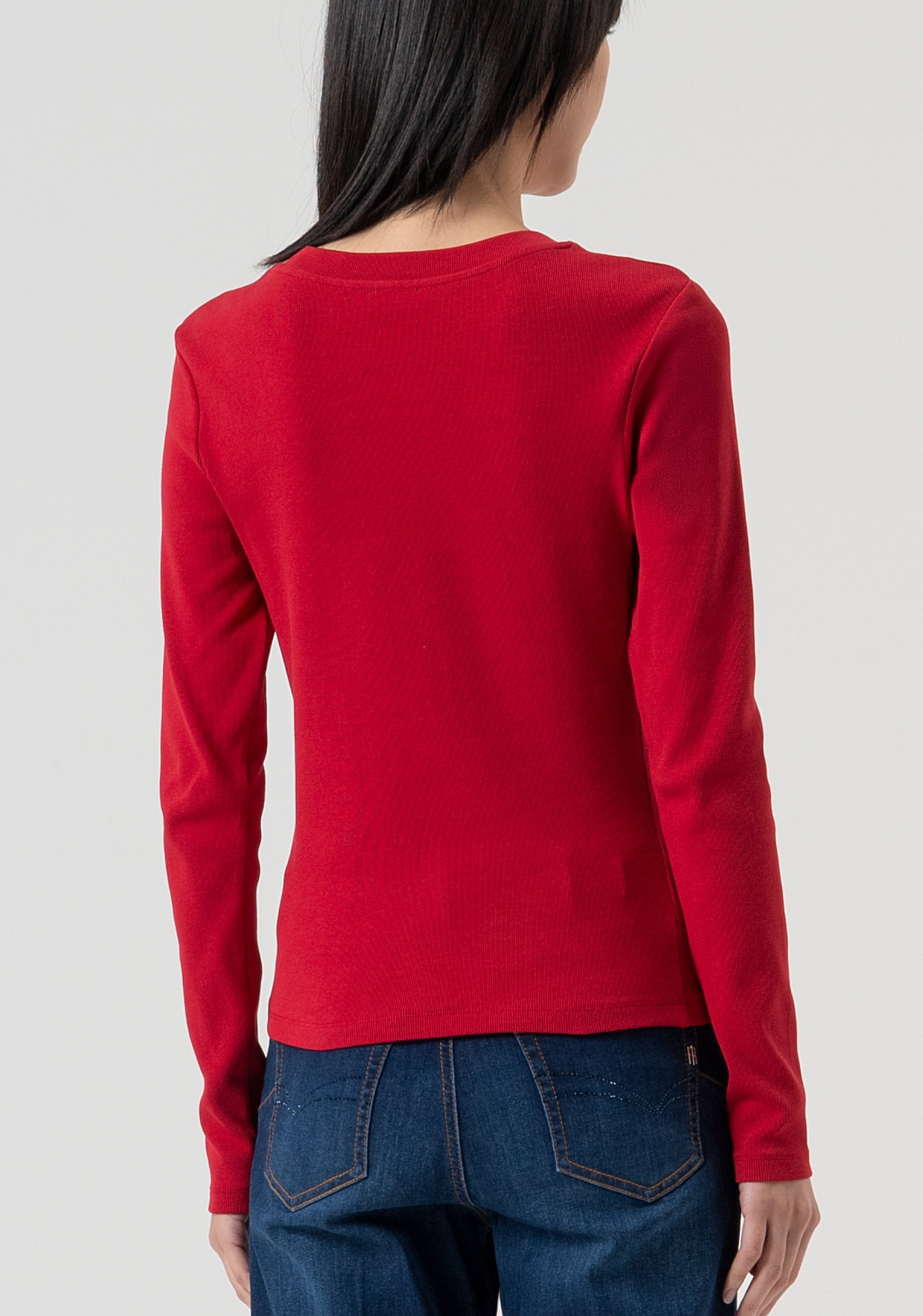 T-shirt slim in jersey di cotone FP25WT3034J40101-T51 Fracomina