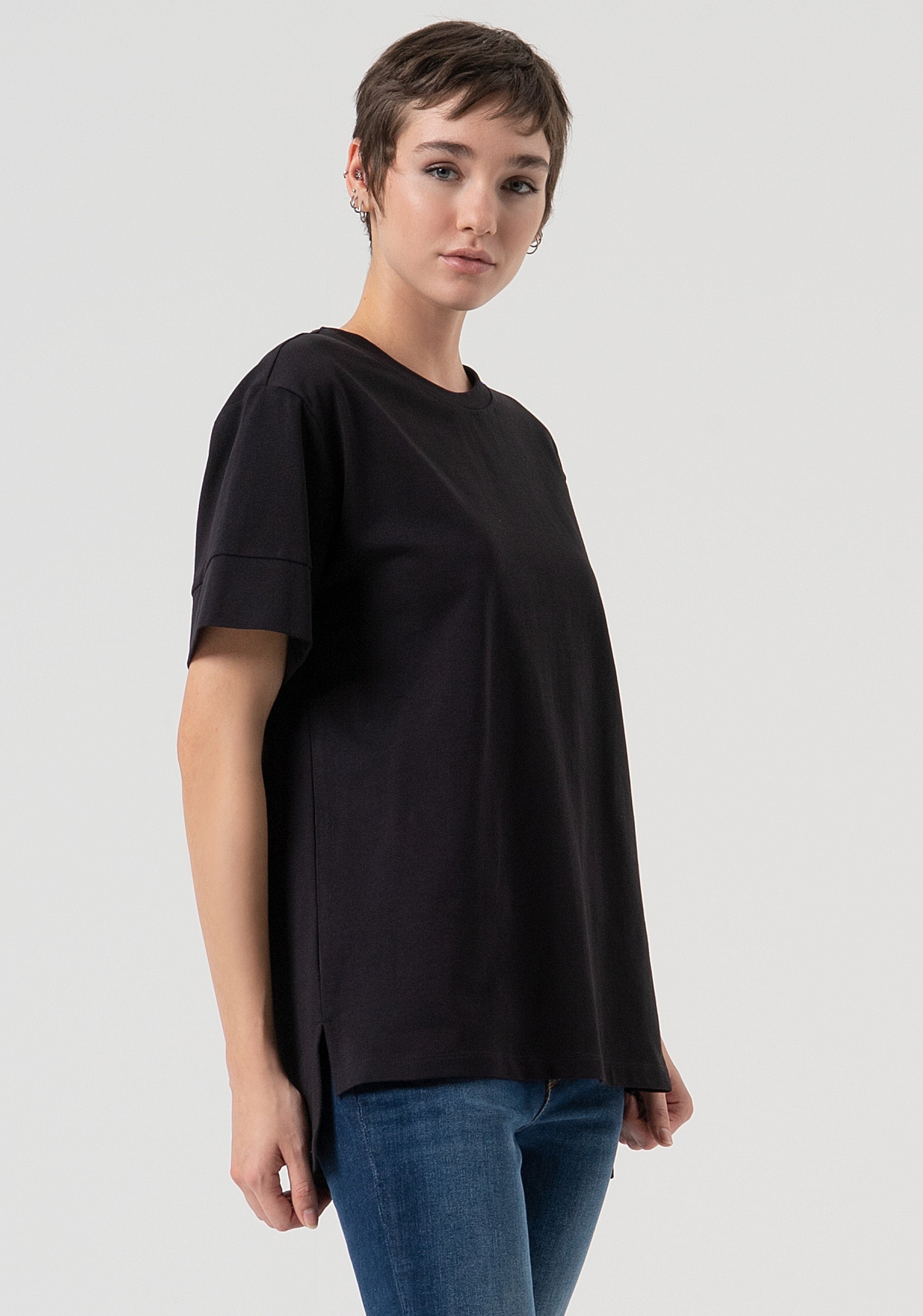 T-shirt loose fit in cotone FP25WT3057J40101-053 Fracomina