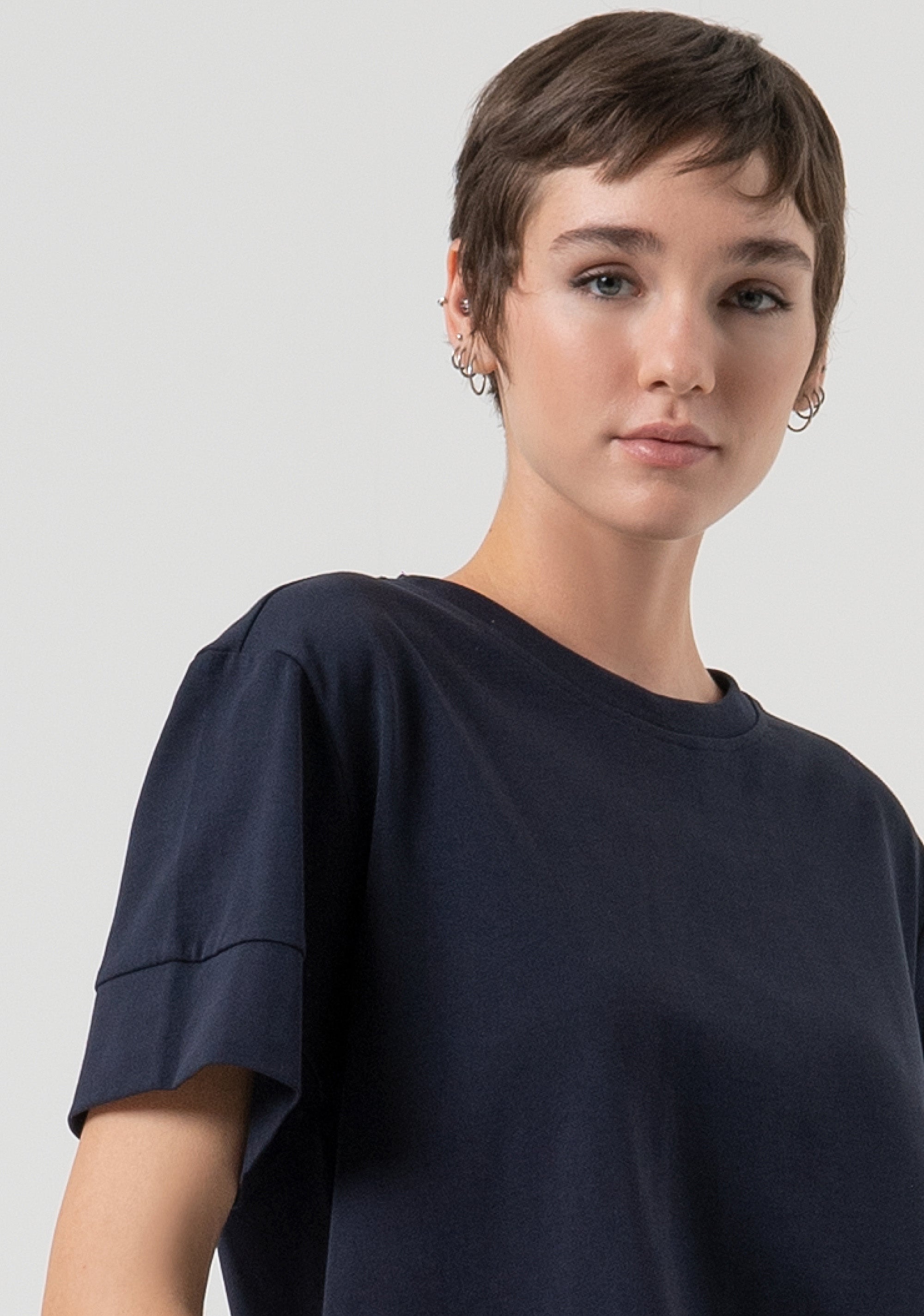 T-shirt loose fit in cotone FP25WT3057J40101-117 Fracomina