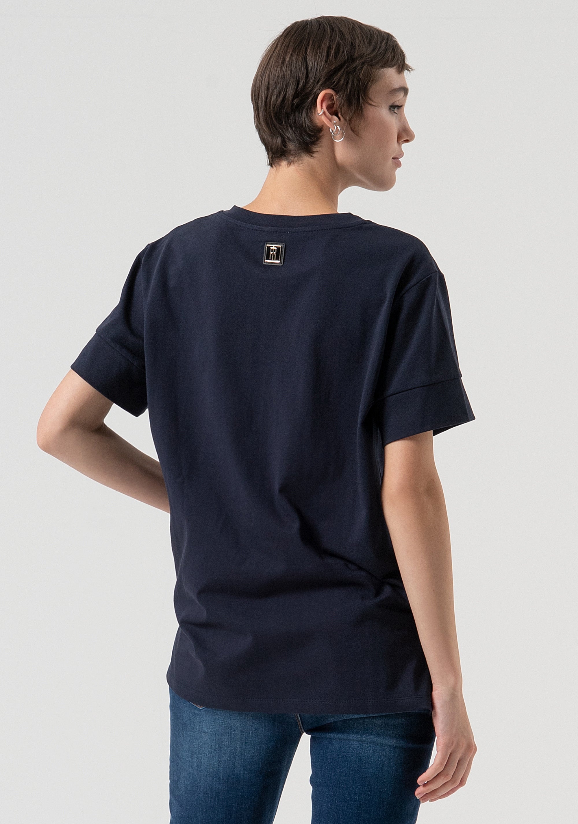 T-shirt loose fit in cotone FP25WT3057J40101-117 Fracomina