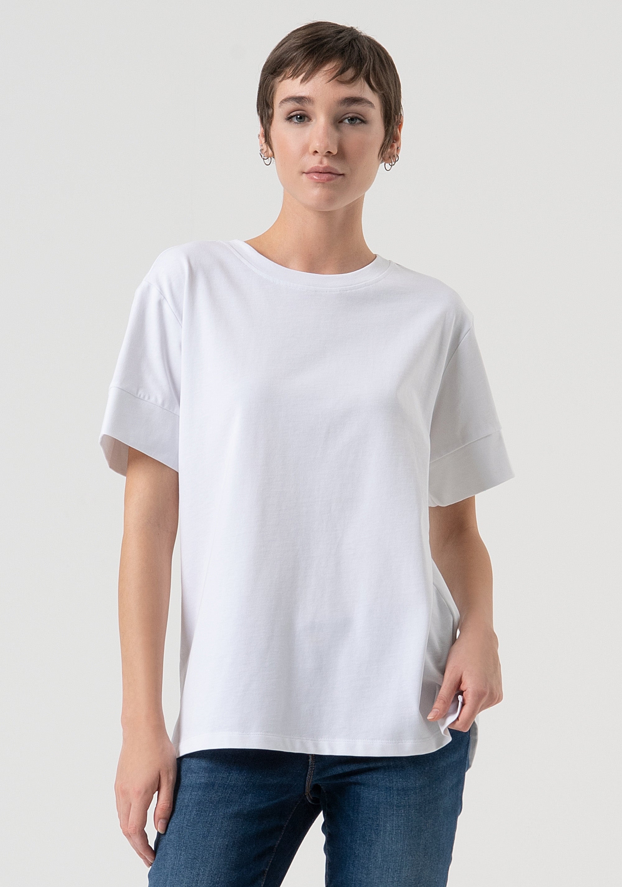 T-shirt loose fit in cotone FP25WT3057J40101-278 Fracomina