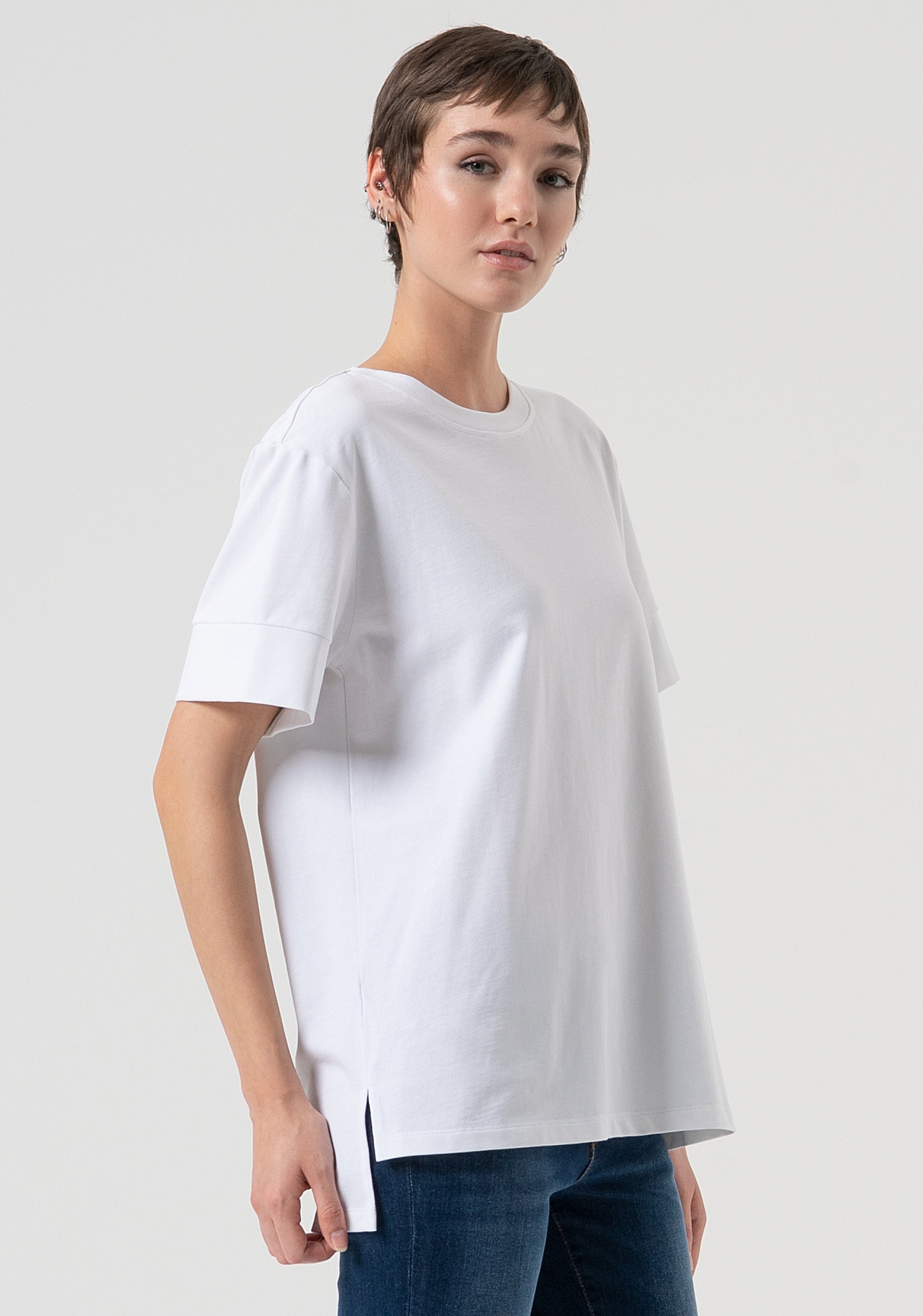T-shirt loose fit in cotone FP25WT3057J40101-278 Fracomina