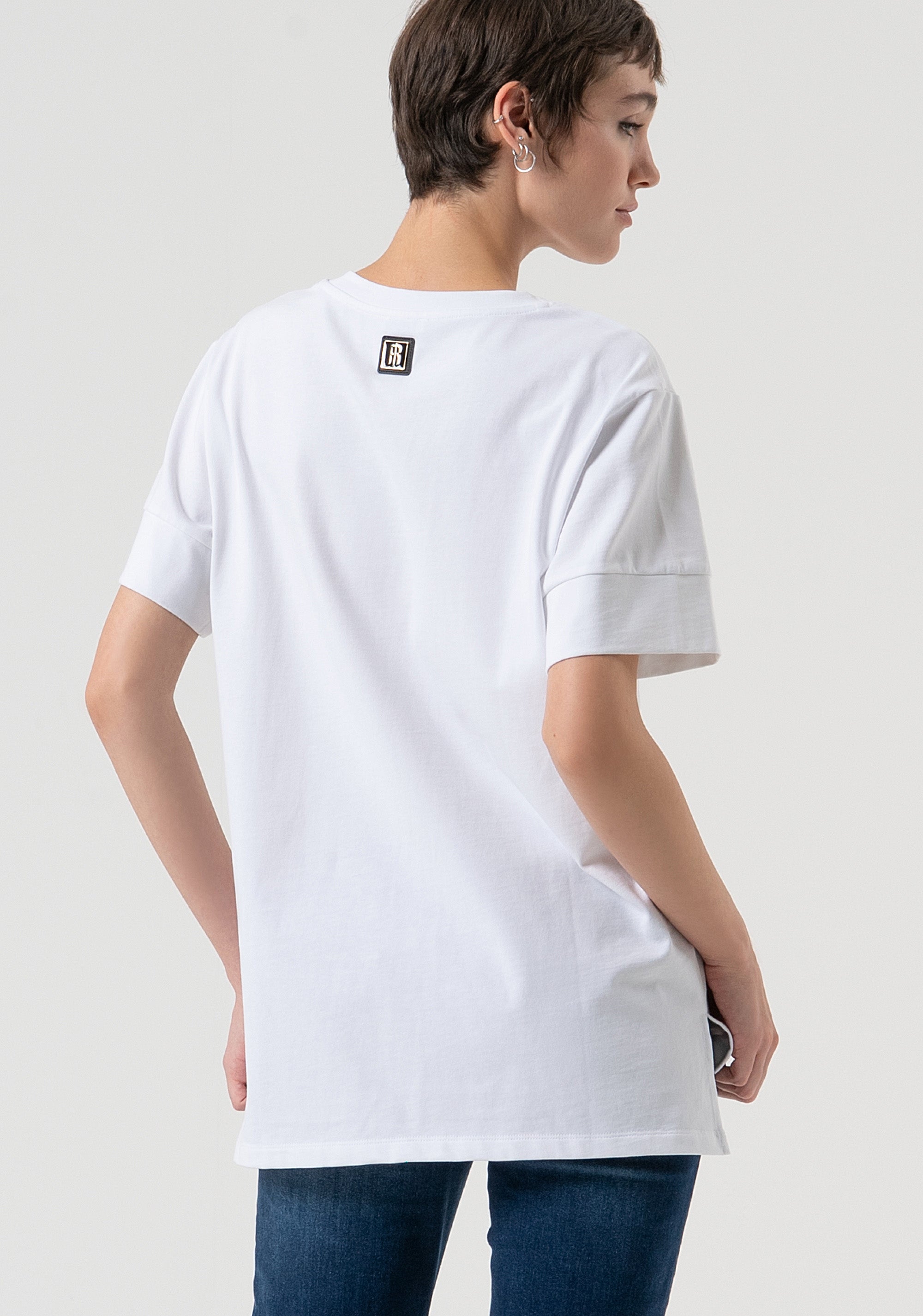 T-shirt loose fit in cotone FP25WT3057J40101-278 Fracomina