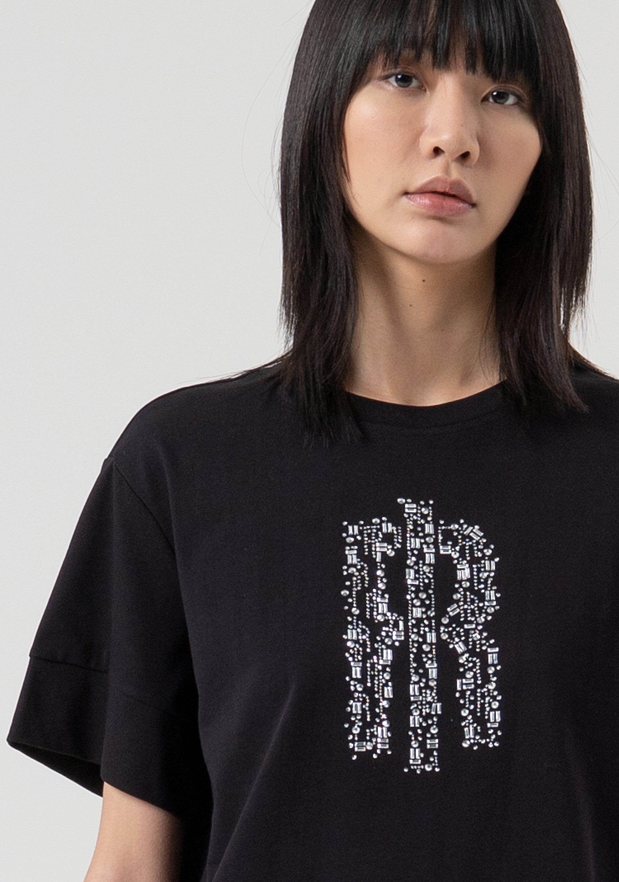 T-shirt over in jersey di cotone FP25WT3057J401N5-053 Fracomina