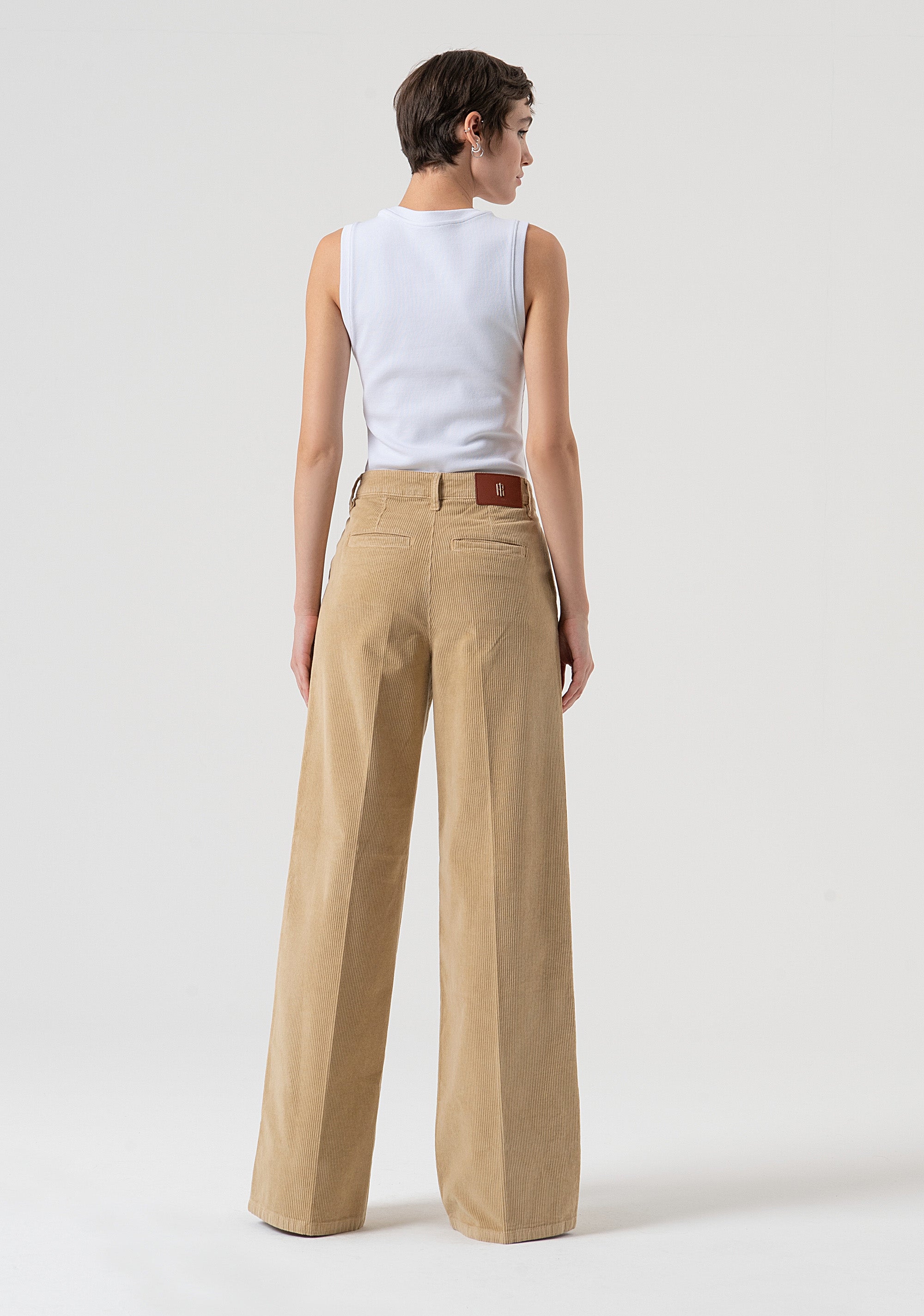 Pantaloni a palazzo in velluto FP25WV3016W56701-L20 Fracomina