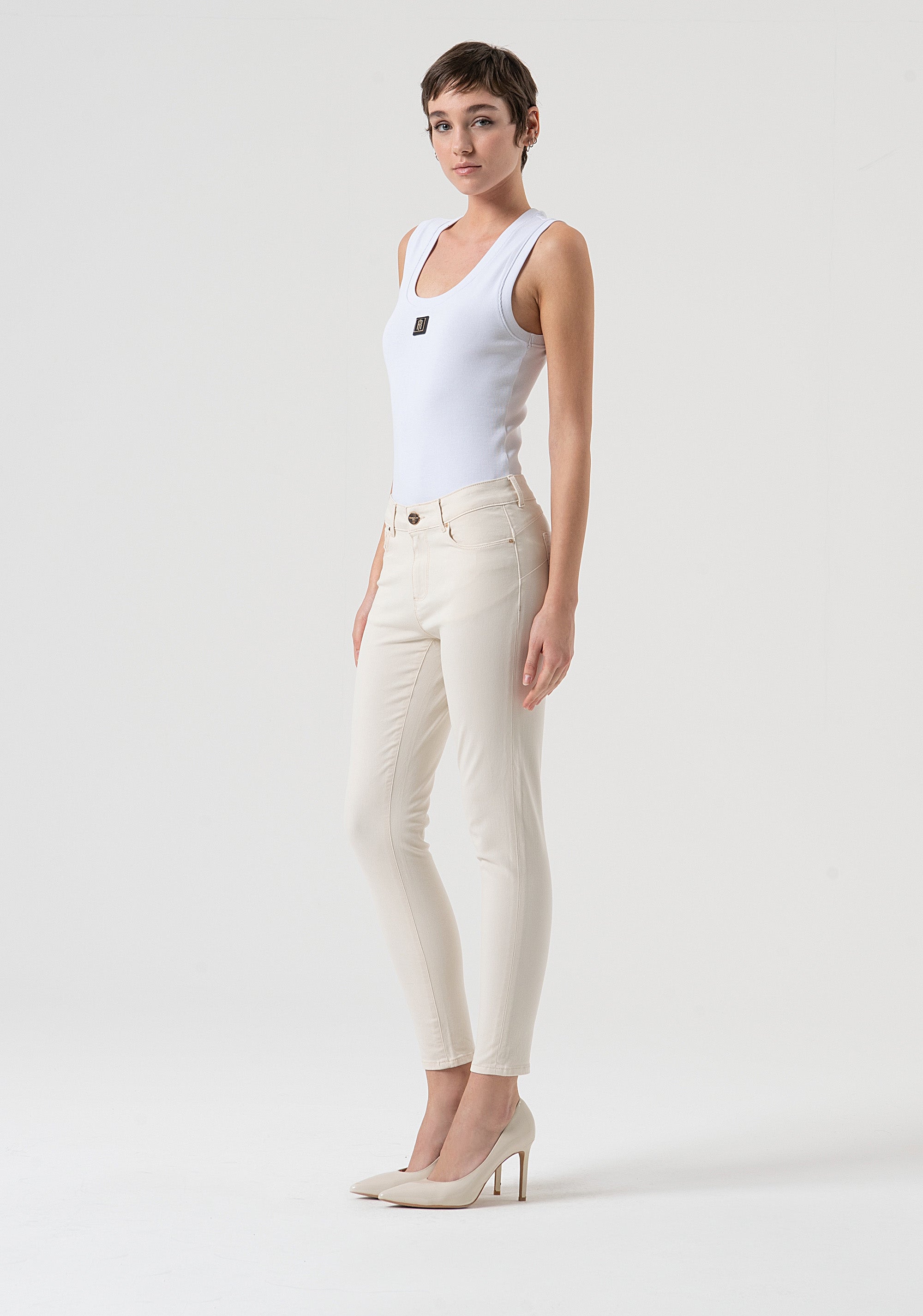 Jeans slim effetto push up in raso FP25WV8000W72001-508 Fracomina