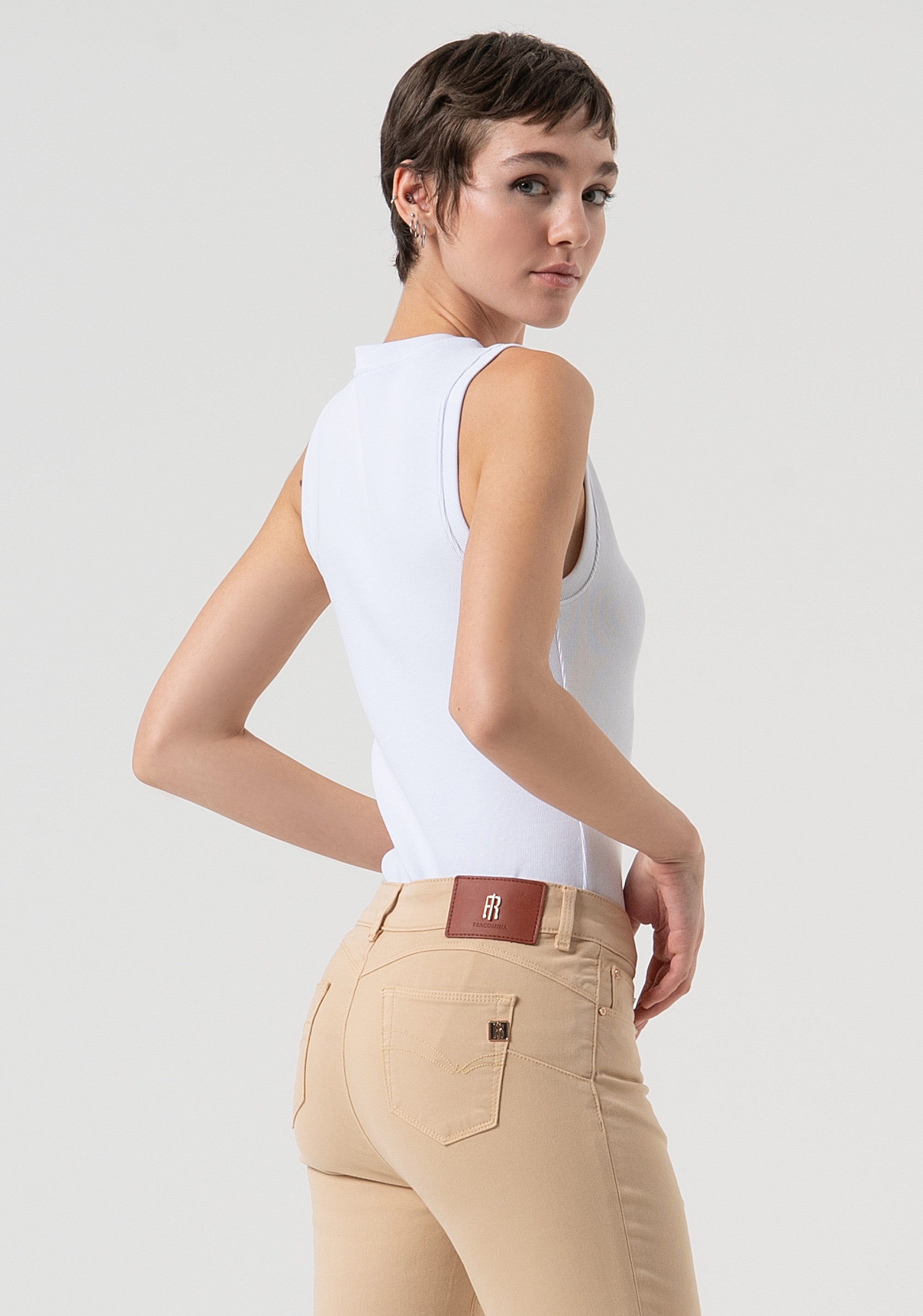 Jeans slim effetto push up in raso FP25WV8000W72001-L20 Fracomina
