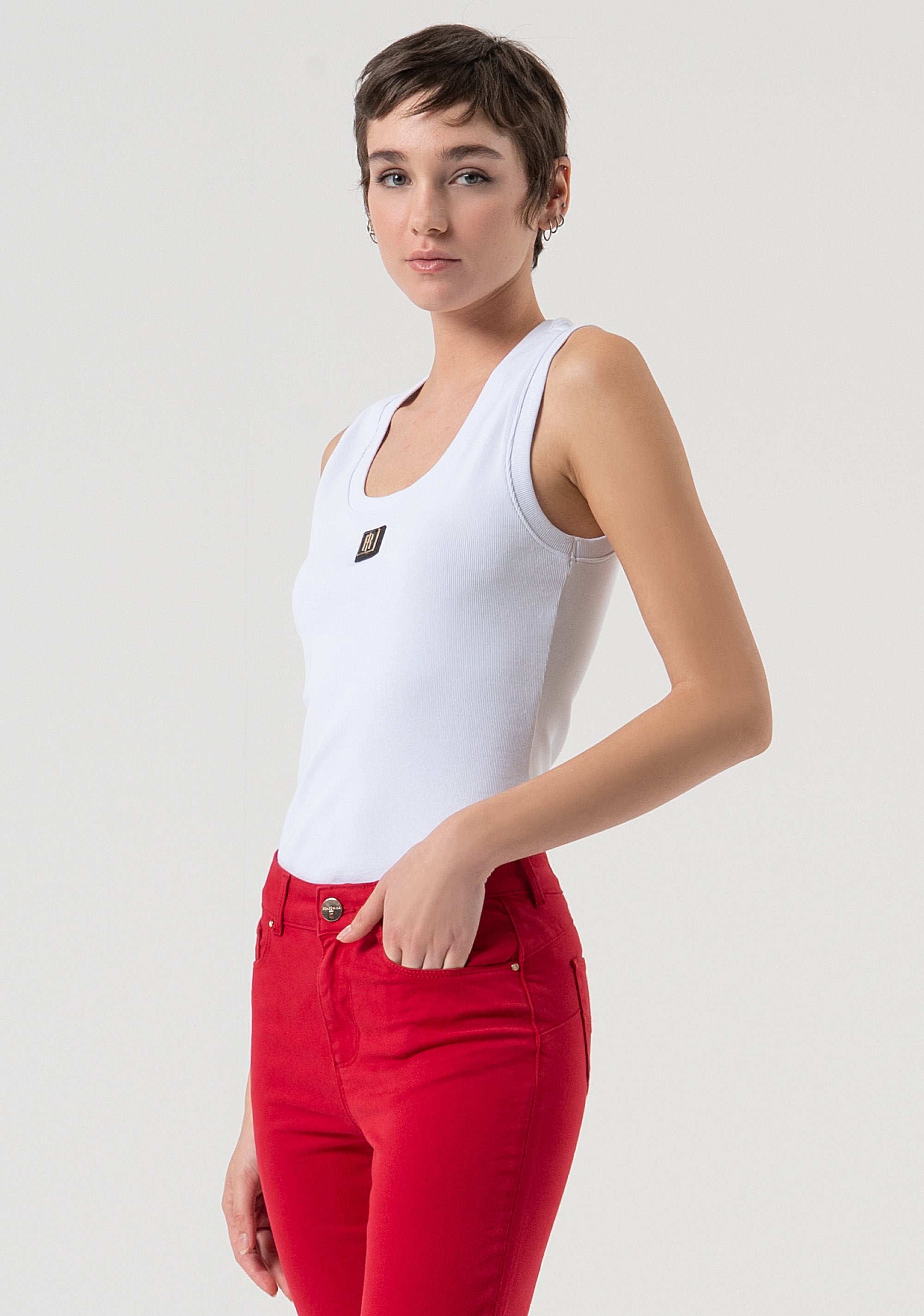 Jeans slim effetto push up in raso FP25WV8000W72001-T51 Fracomina