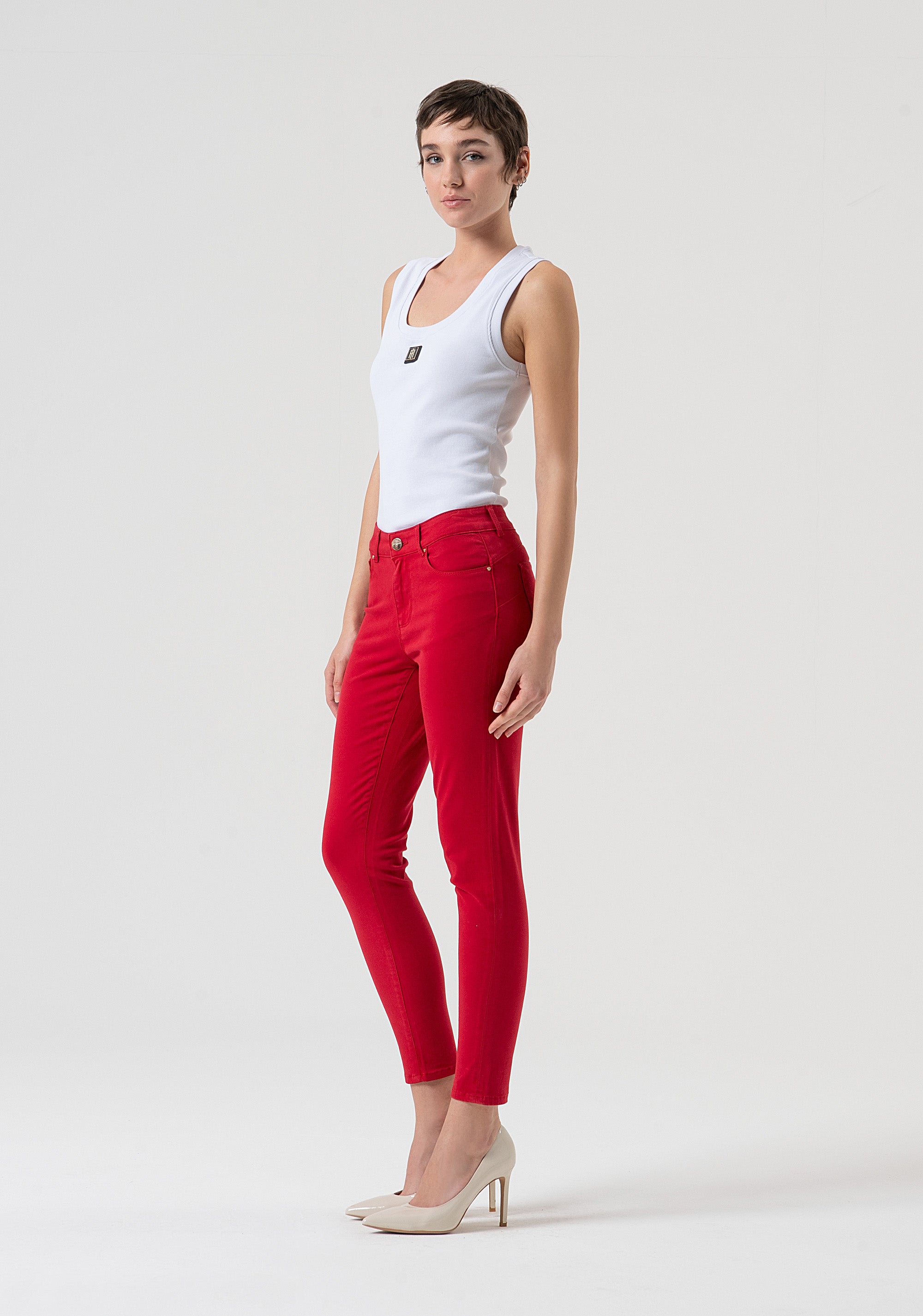 Jeans slim effetto push up in raso FP25WV8000W72001-T51 Fracomina