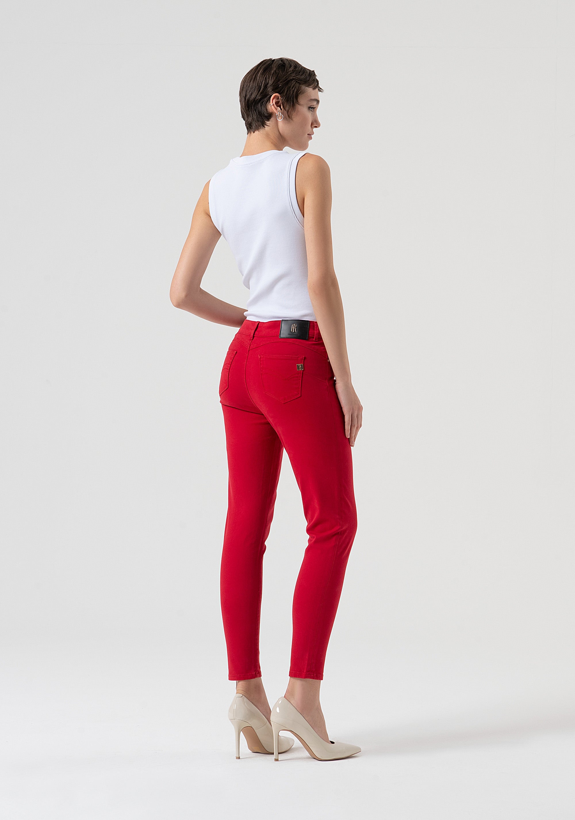 Jeans slim effetto push up in raso FP25WV8000W72001-T51 Fracomina