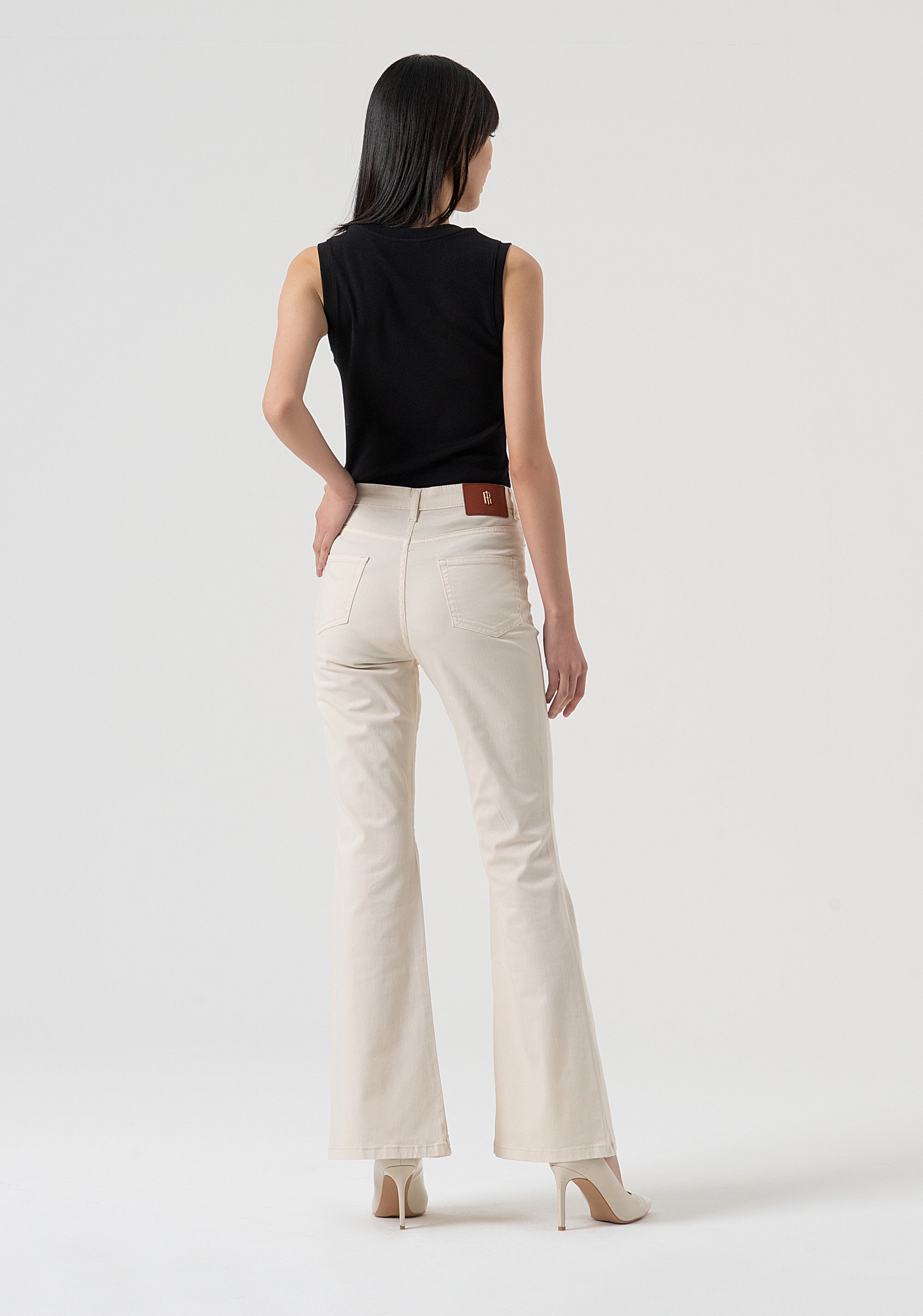 Jeans bootcut in raso FP25WVA012W72001-508 Fracomina