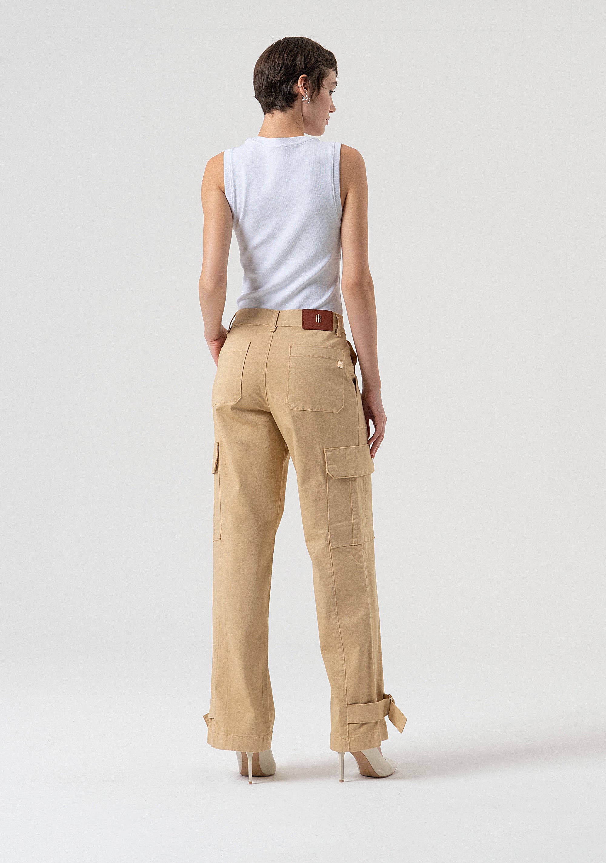 Pantalone cargo in raso FP25WVC004W72001-L20 Fracomina