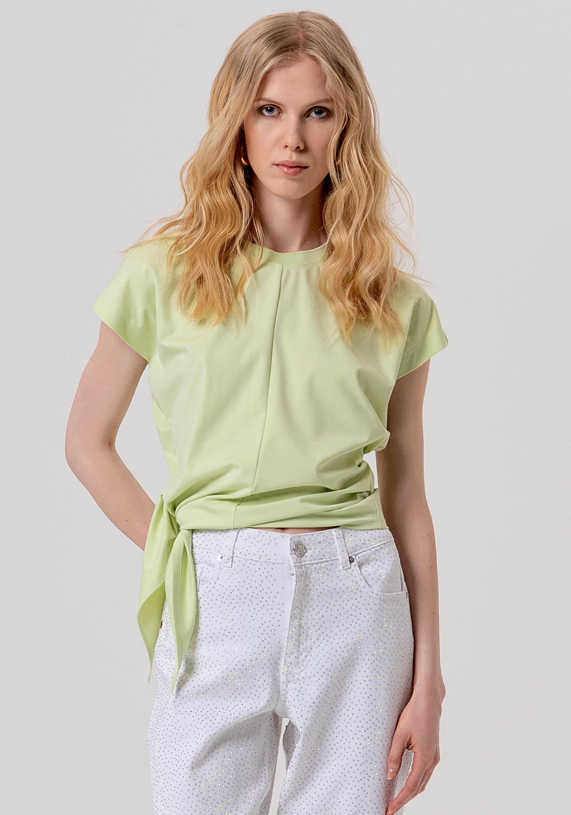 T-shirt cropped in jersey FP26ST3018J43301-T99 Fracomina