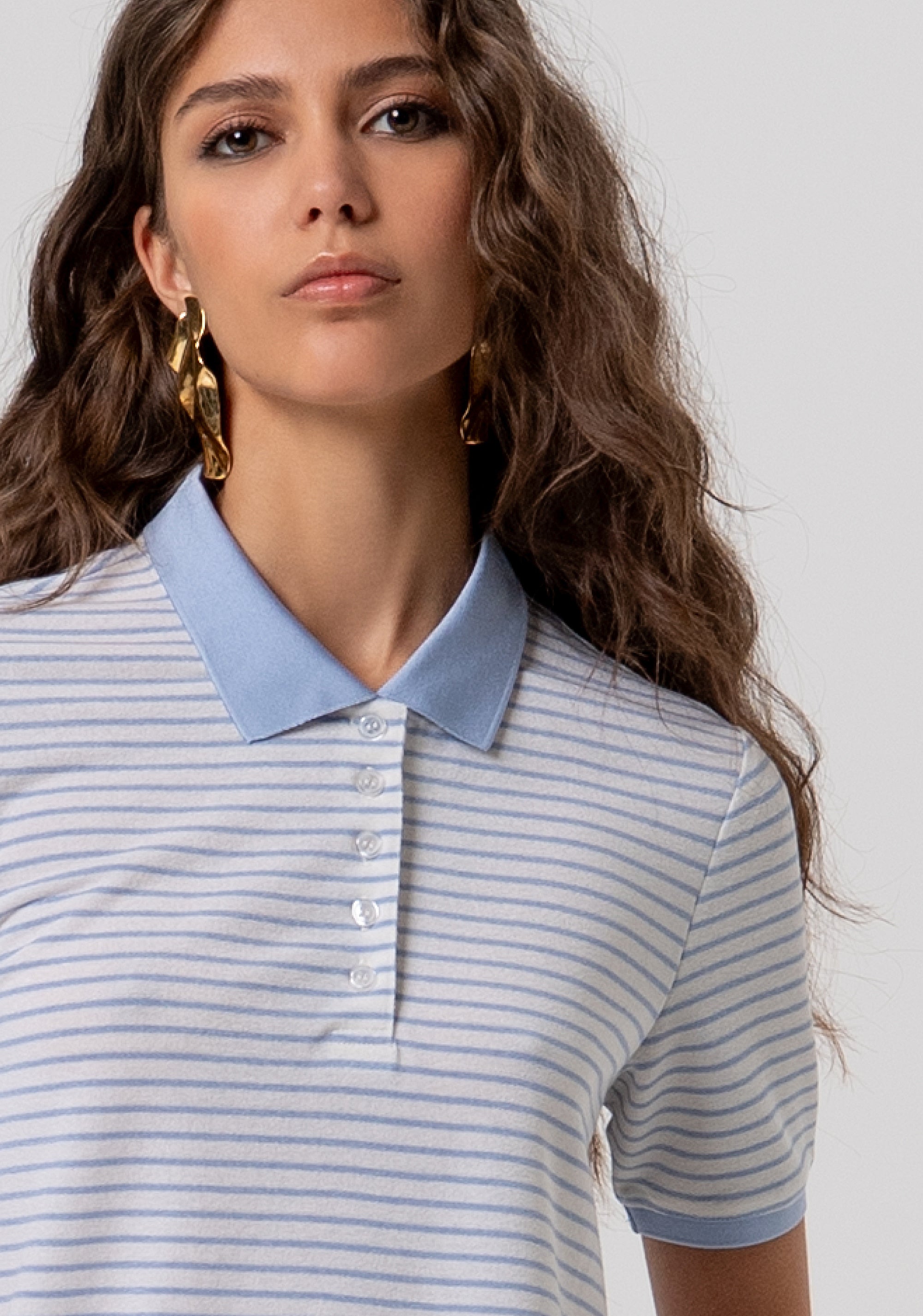 Polo t-shirt regular a righe FP26ST3021J490N8-I24 Fracomina