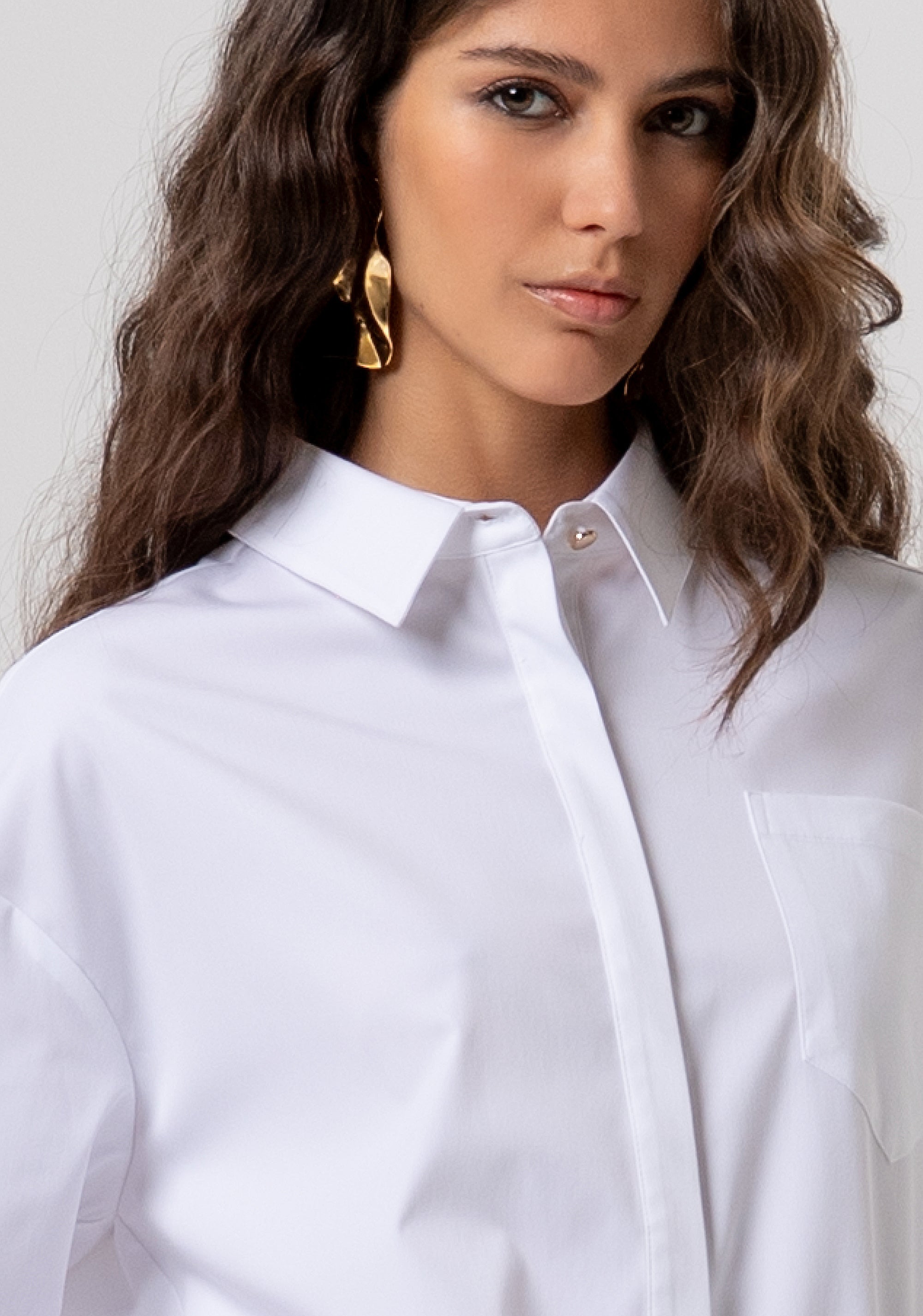 Camicia over in popeline FP26ST6005W83301-278 Fracomina