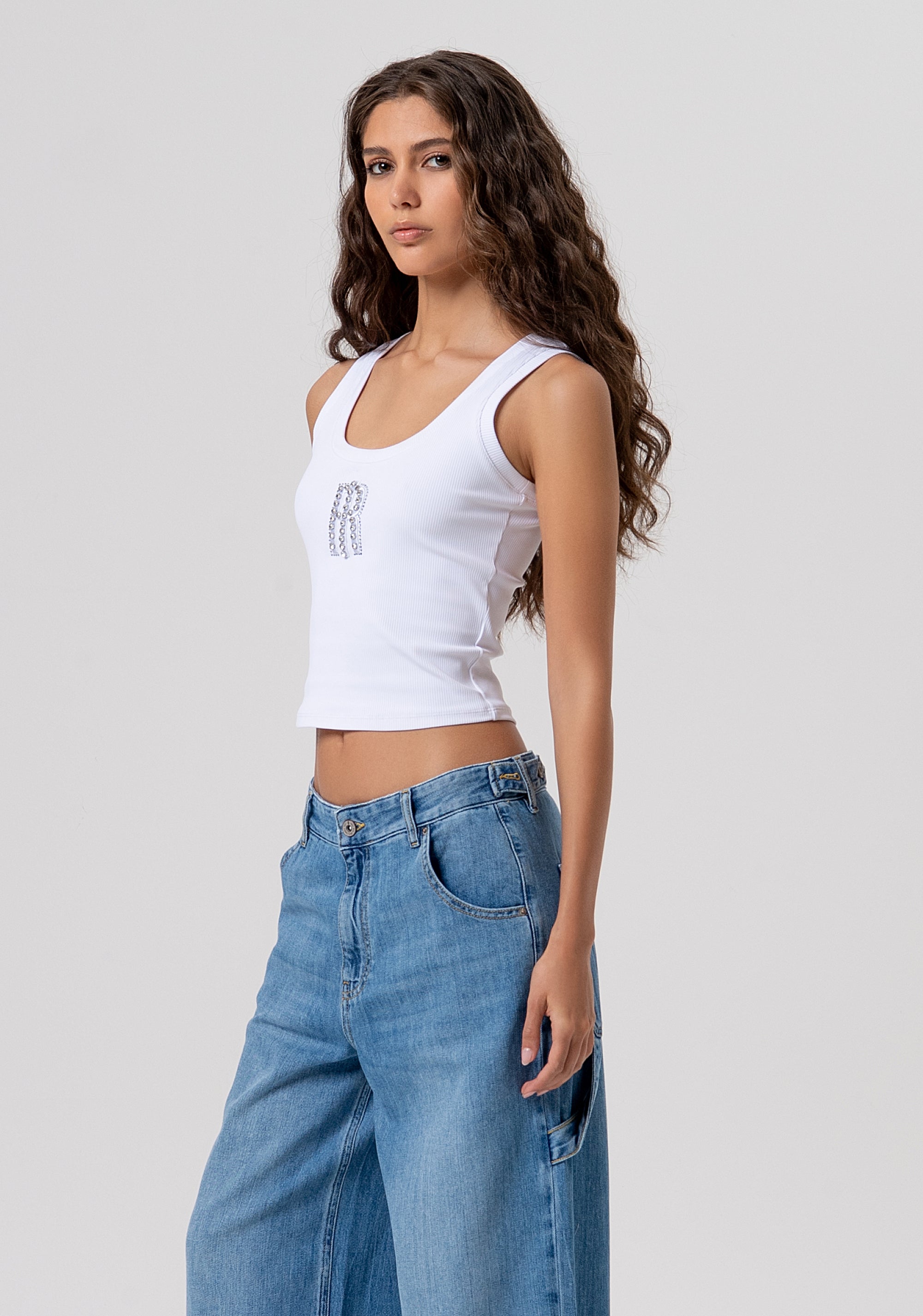 Jeans carrot in denim con lavaggio chiaro FP26SV2005D41902-258 Fracomina