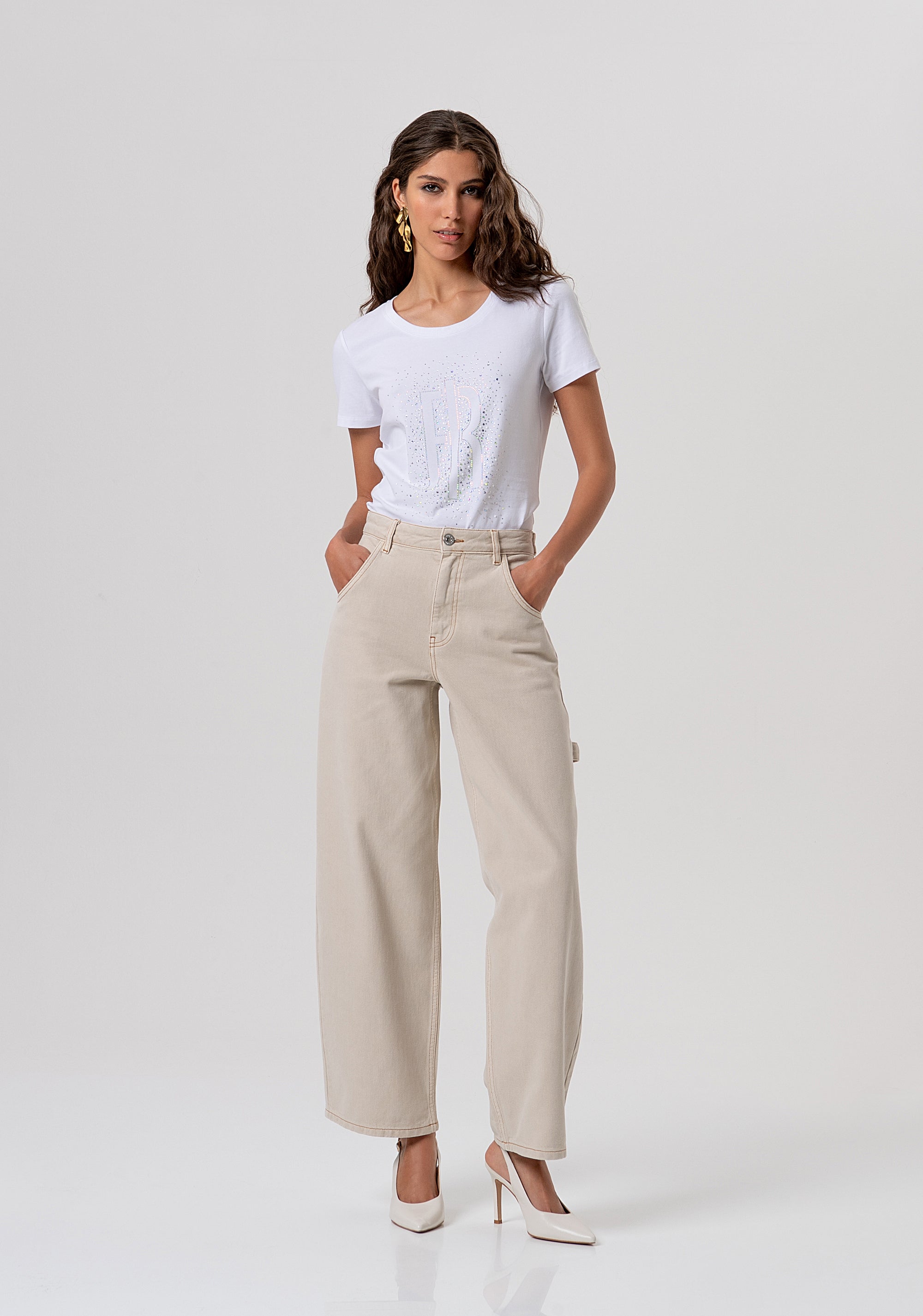 Pantalone carrot in bull FP26SV2005W61201-251 Fracomina