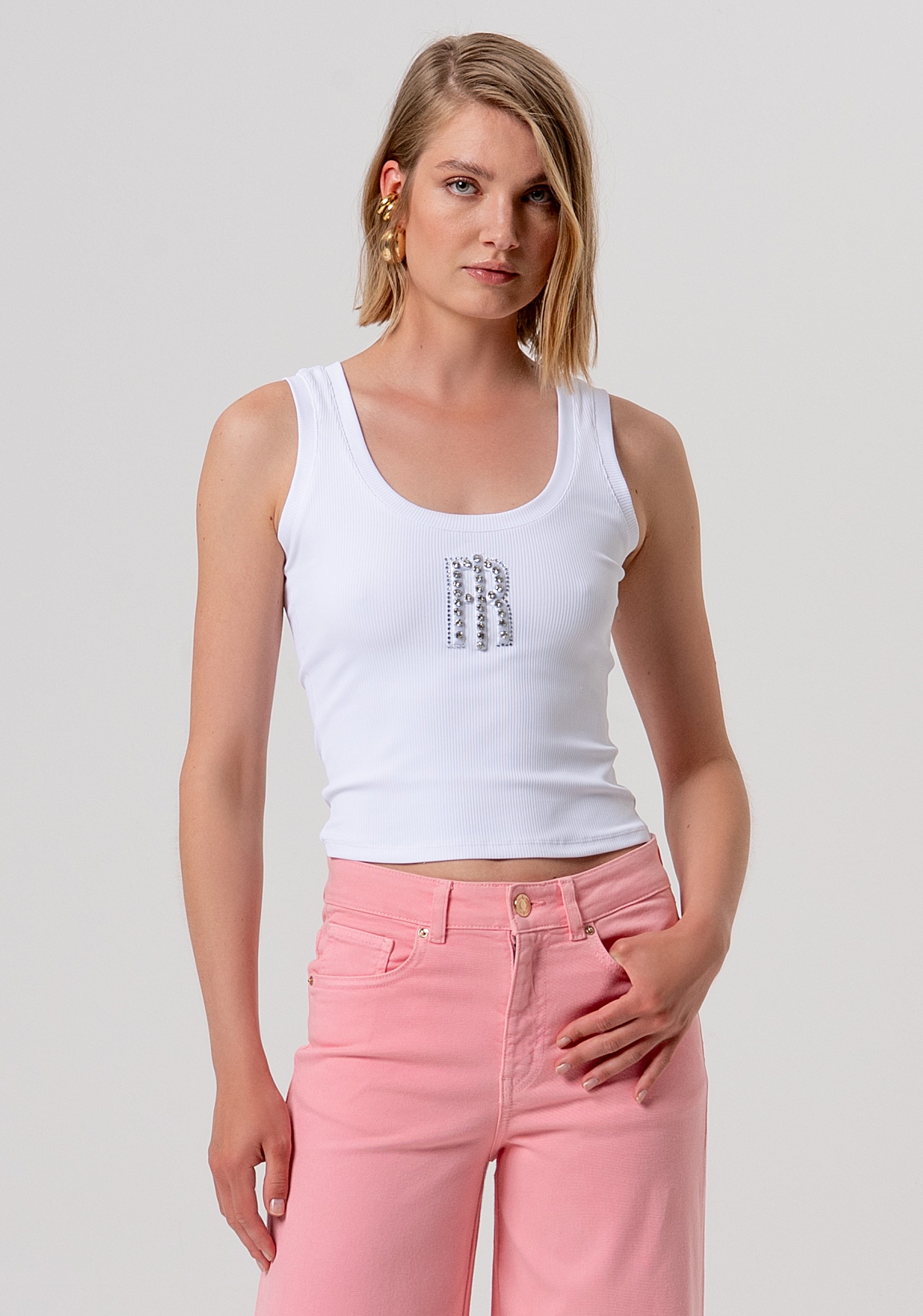 Pantalone flare in tessuto bull stretch FP26SV3015W61501-107 Fracomina