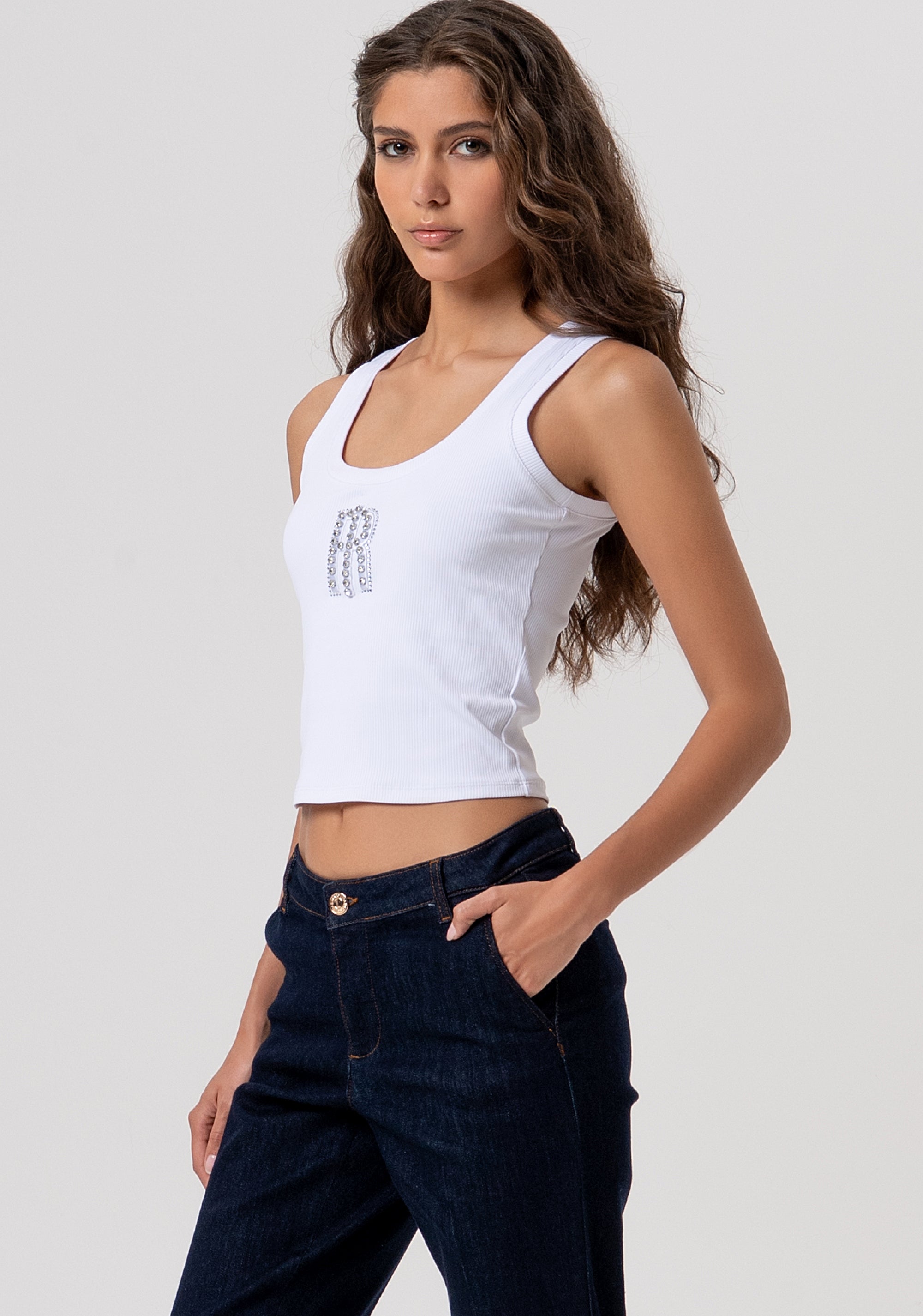 Jeans regular modello chino in denim con lavaggio raw FP26SV4001D46493-L23 Fracomina