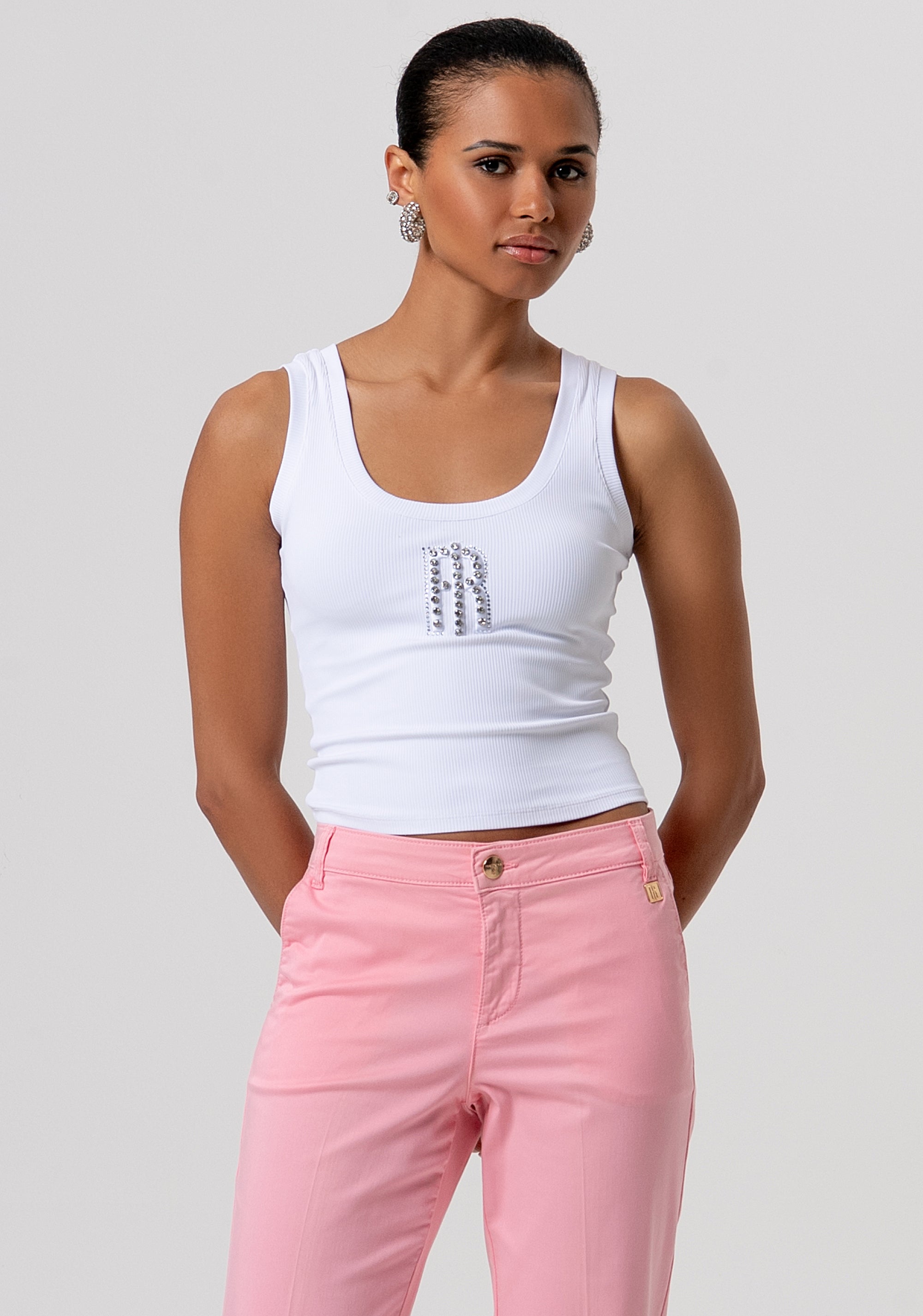 Pantalone regular modello chino in gabardina FP26SV4001W42001-107 Fracomina