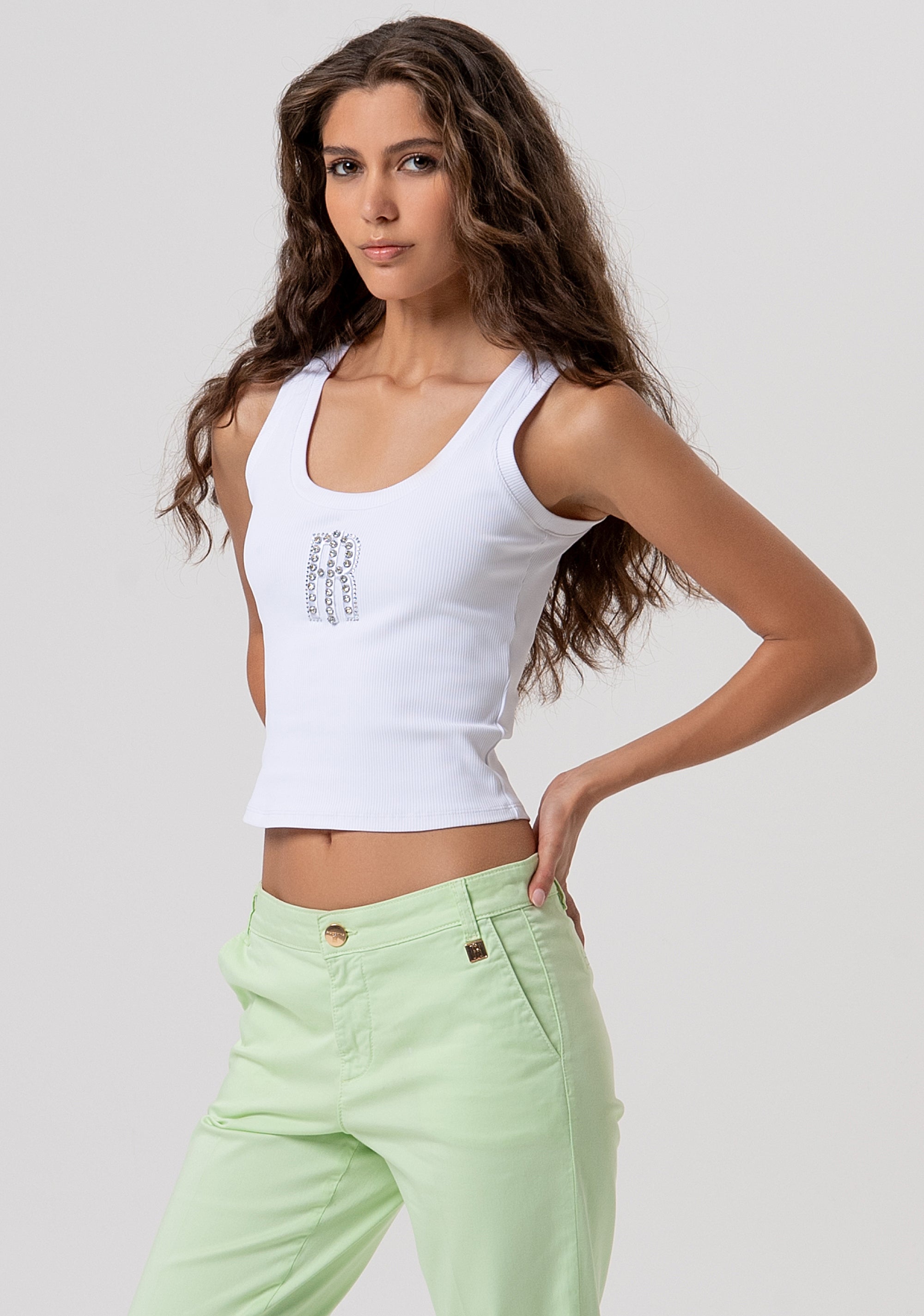 Pantalone regular modello chino in gabardina FP26SV4001W42001-T99 Fracomina