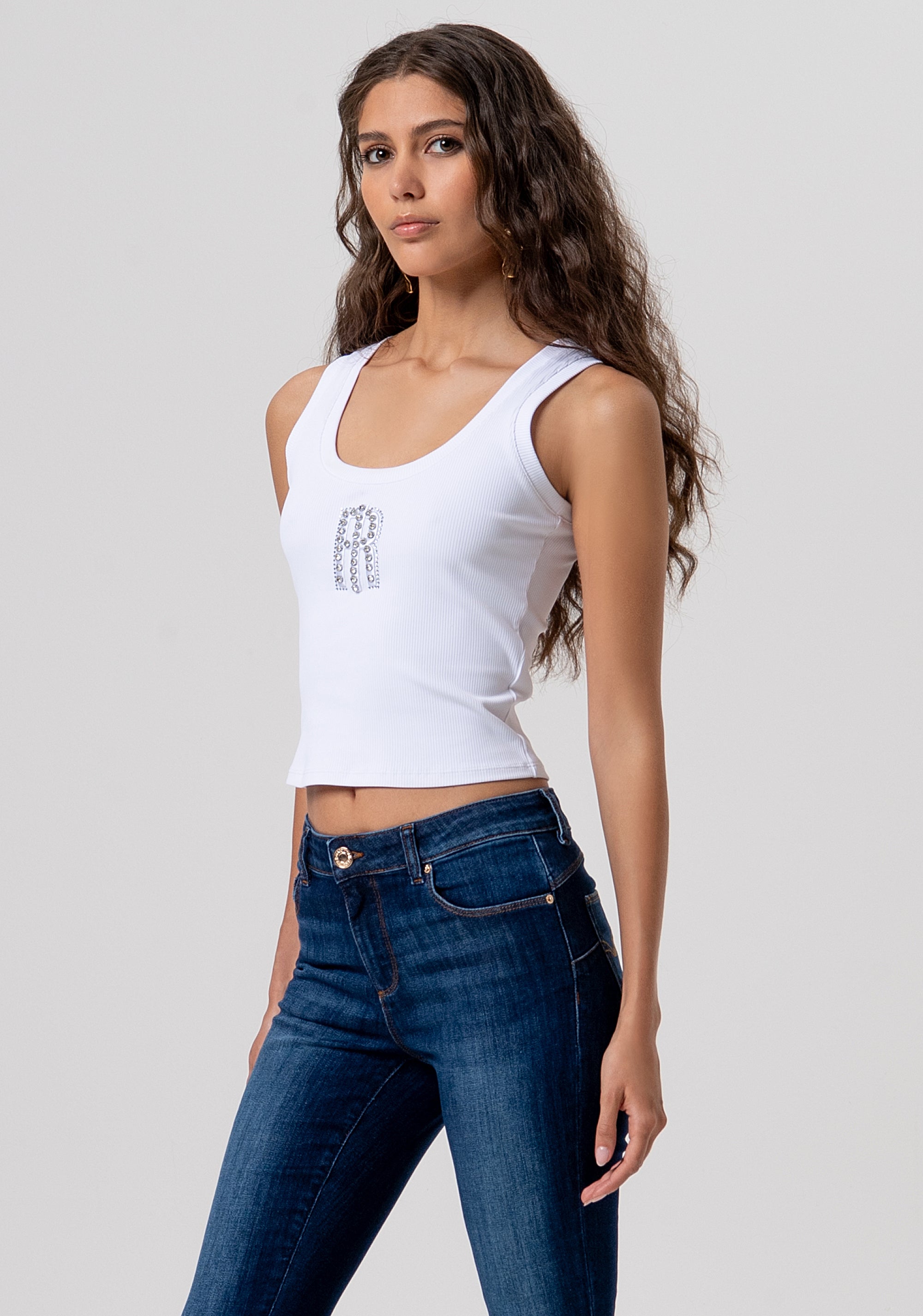 Jeans bootcut effetto push up in denim con lavaggio scuro FP26SV8020D46401-117 Fracomina