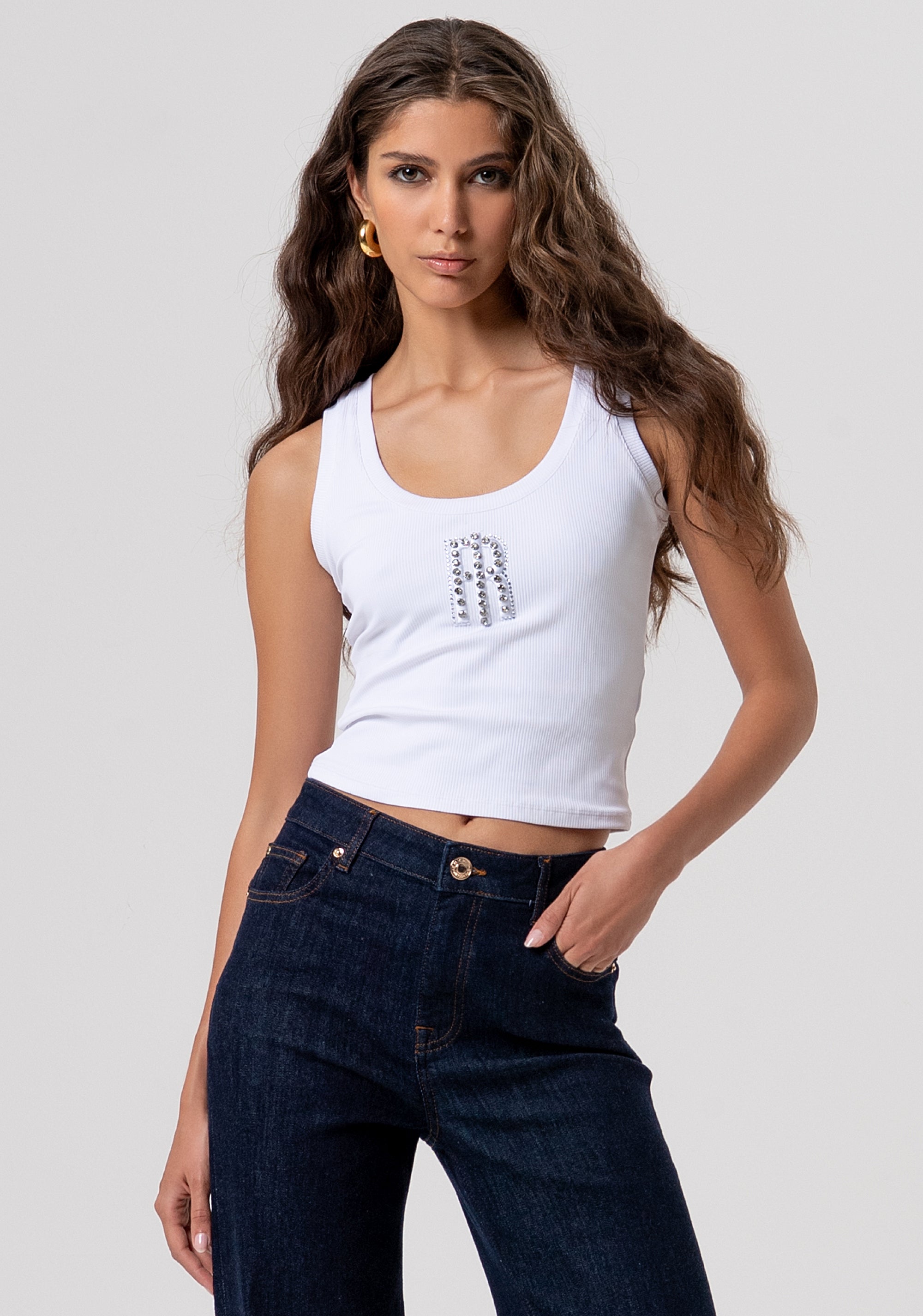 Jeans flare effetto push up in denim con lavaggio raw FP26SV8050D46493-L23 Fracomina