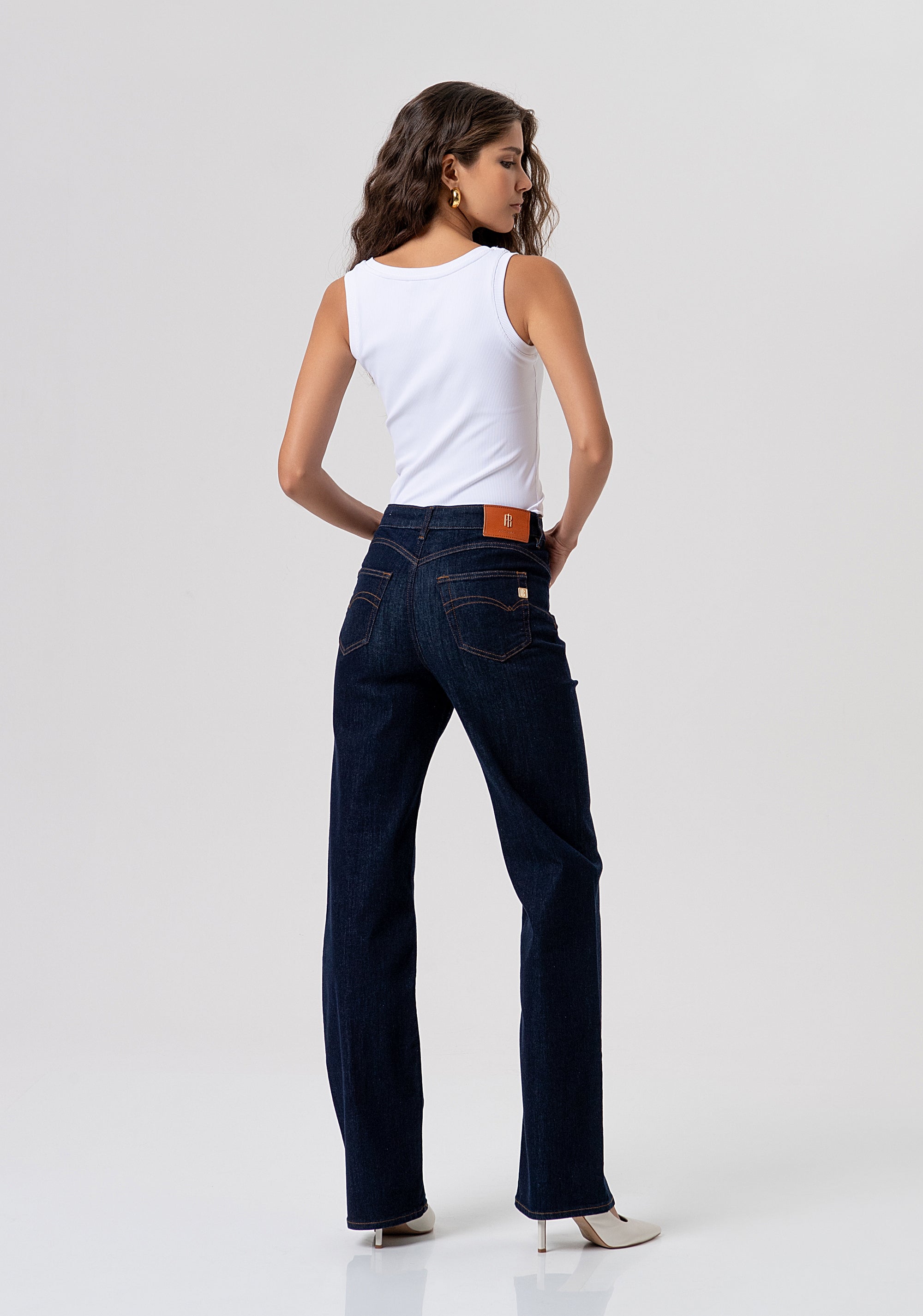 Jeans flare effetto push up in denim con lavaggio raw FP26SV8050D46493-L23 Fracomina