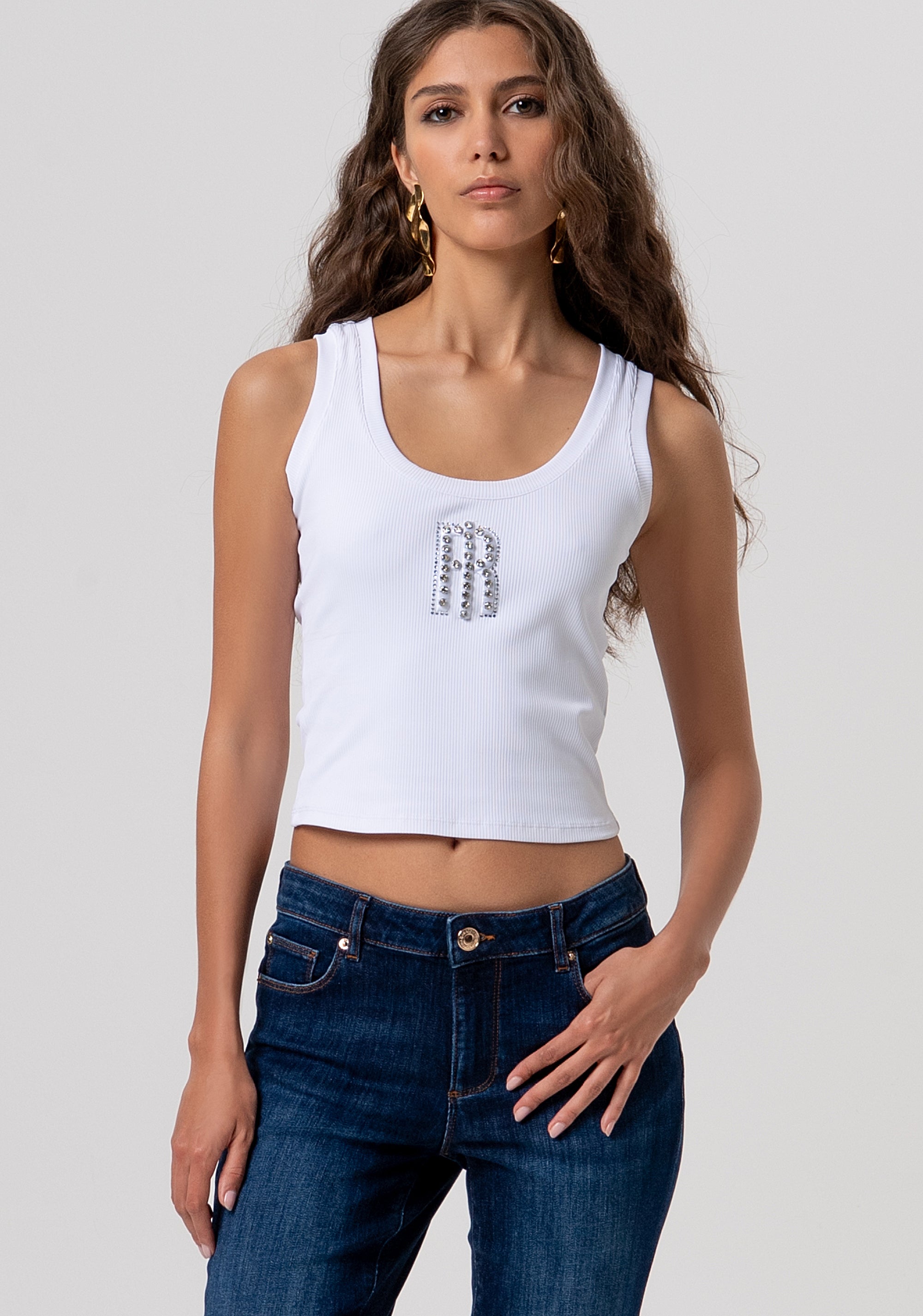 Jeans slim cropped effetto push up in denim con lavaggio raw FP26SV9002D46401-117 Fracomina