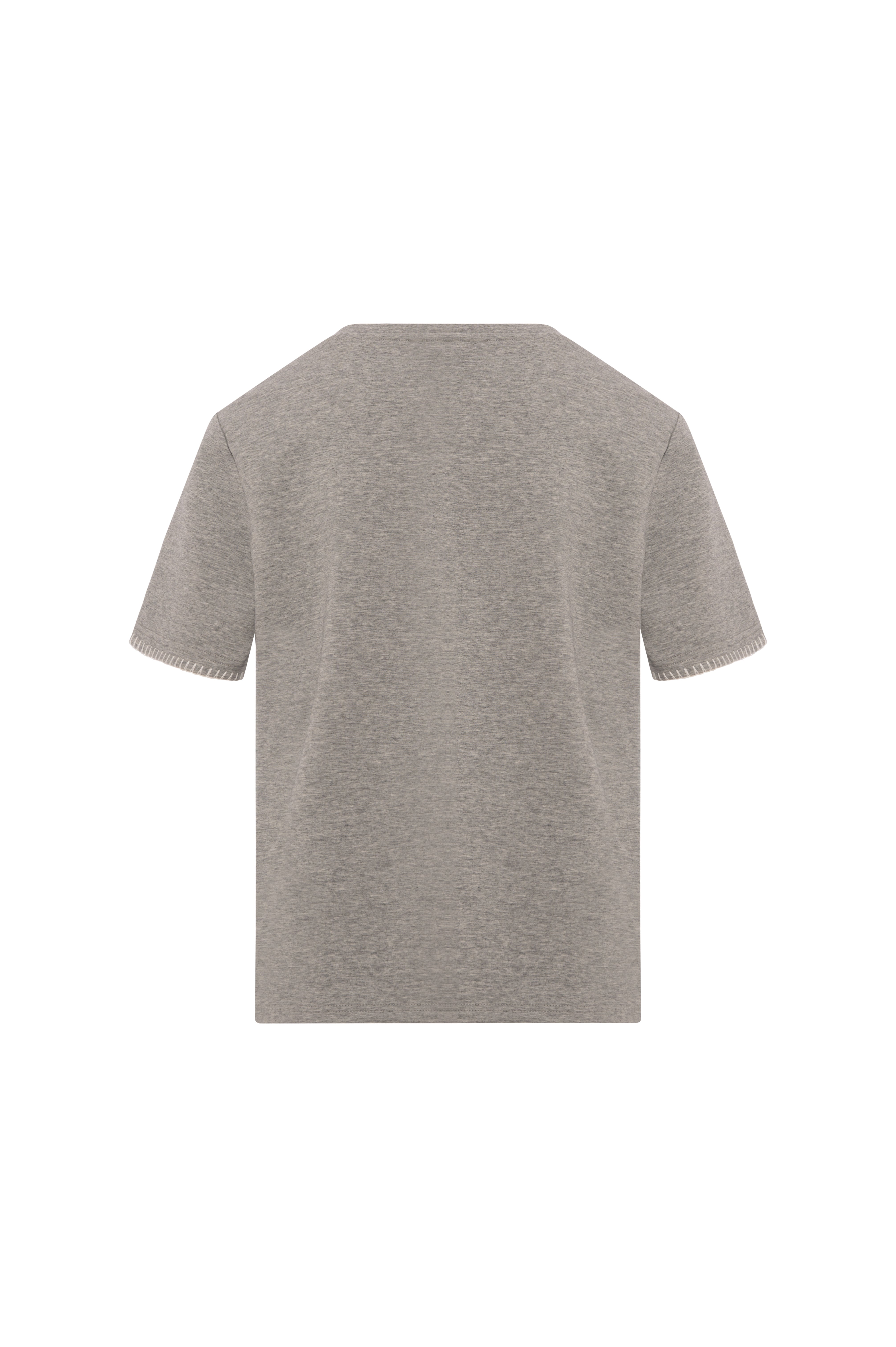 T-shirt linea dritta in jersey di cotone stretch FRACOMINA — immagine 2 di 2