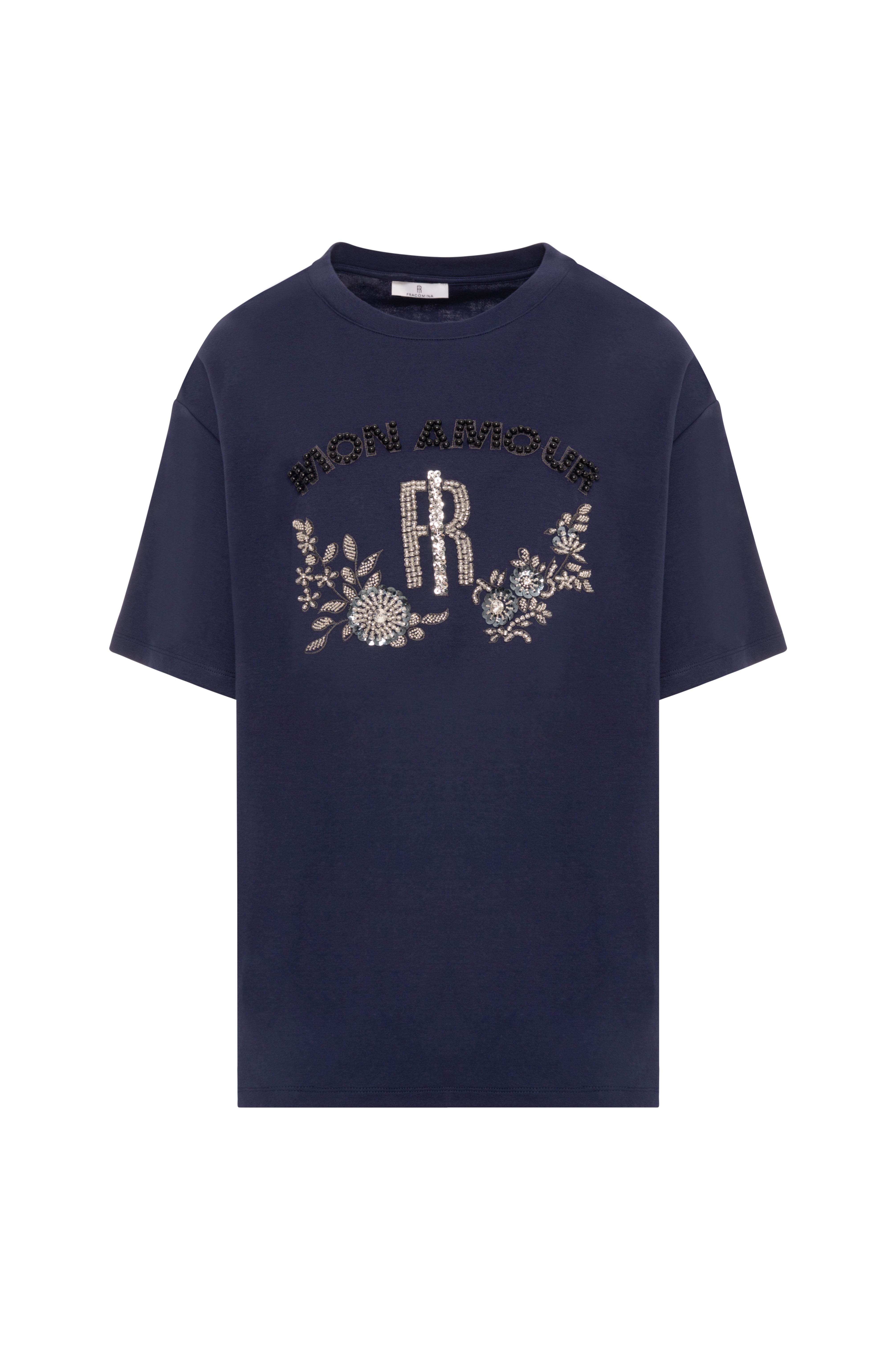 T-shirt over in jersey di cotone FP26WT3028J409R9-K60 Fracomina