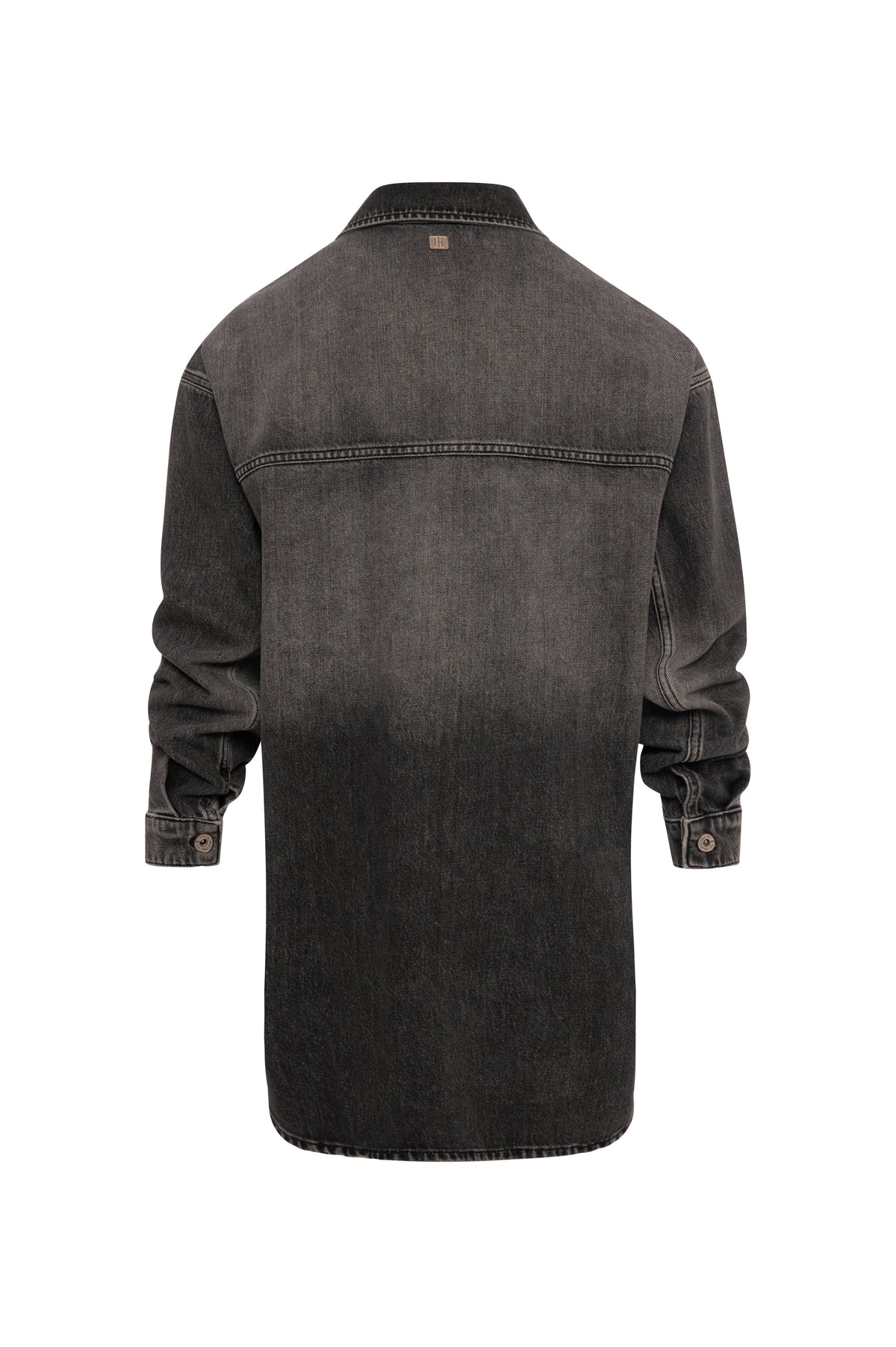 Camicia over lunga in denim black con lavaggio medio FP26WT6021D41993-KH9 Fracomina