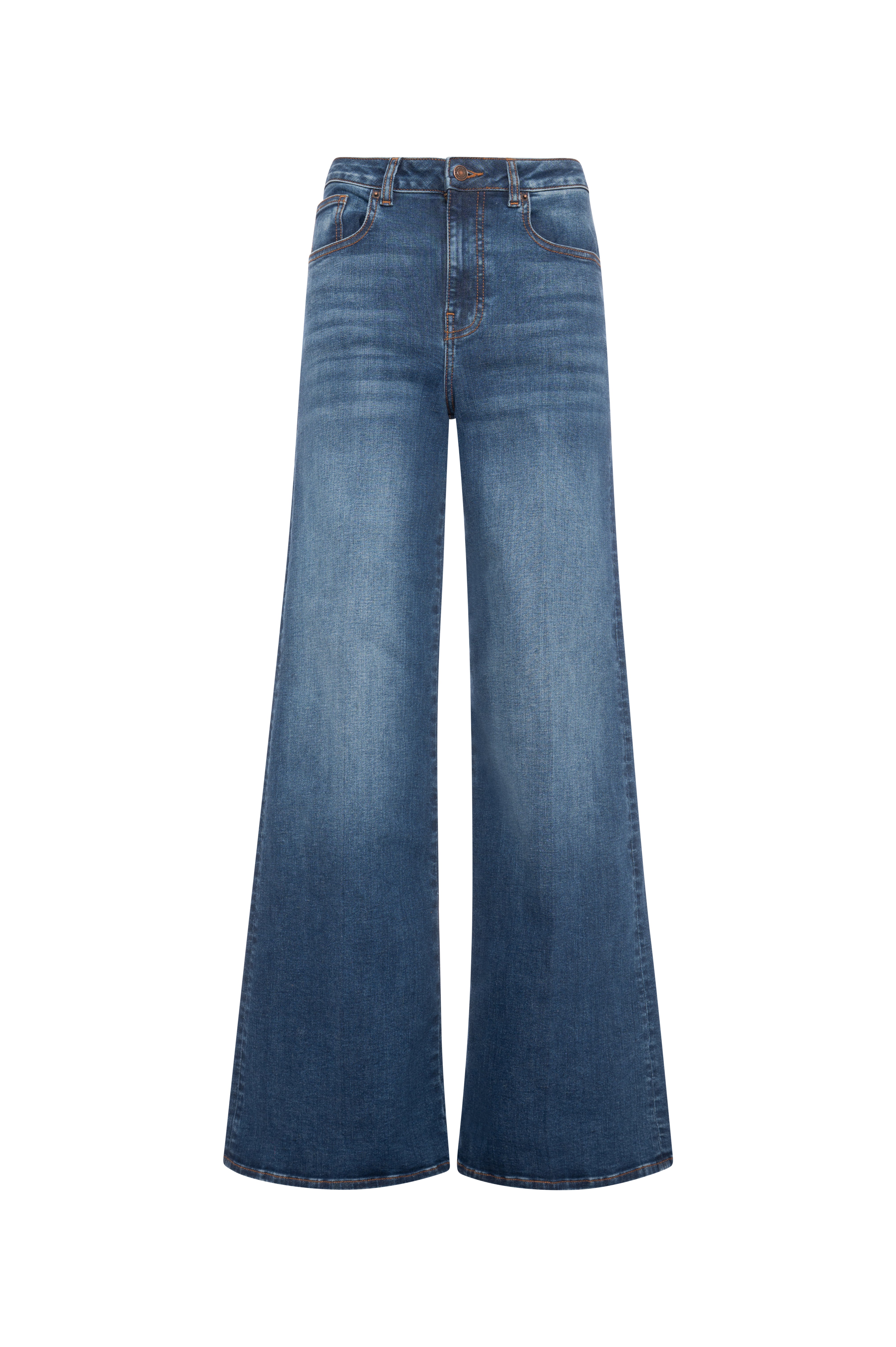 Jeans flare in denim con lavaggio medio FP26WV3015D46002-KG1 Fracomina