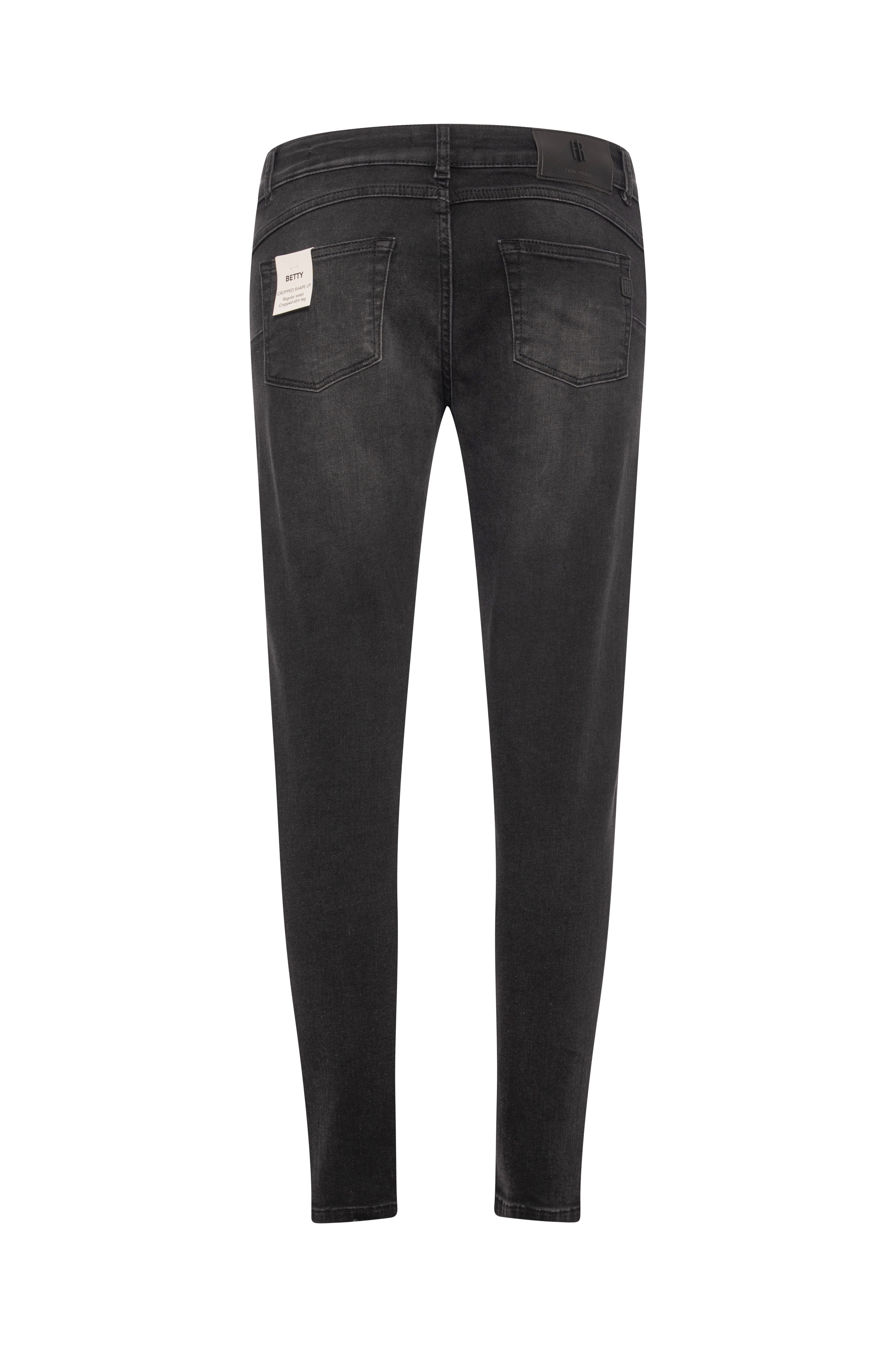 Jeans cropped effetto push up in denim black con lavaggio medio FRACOMINA — immagine 3 di 3