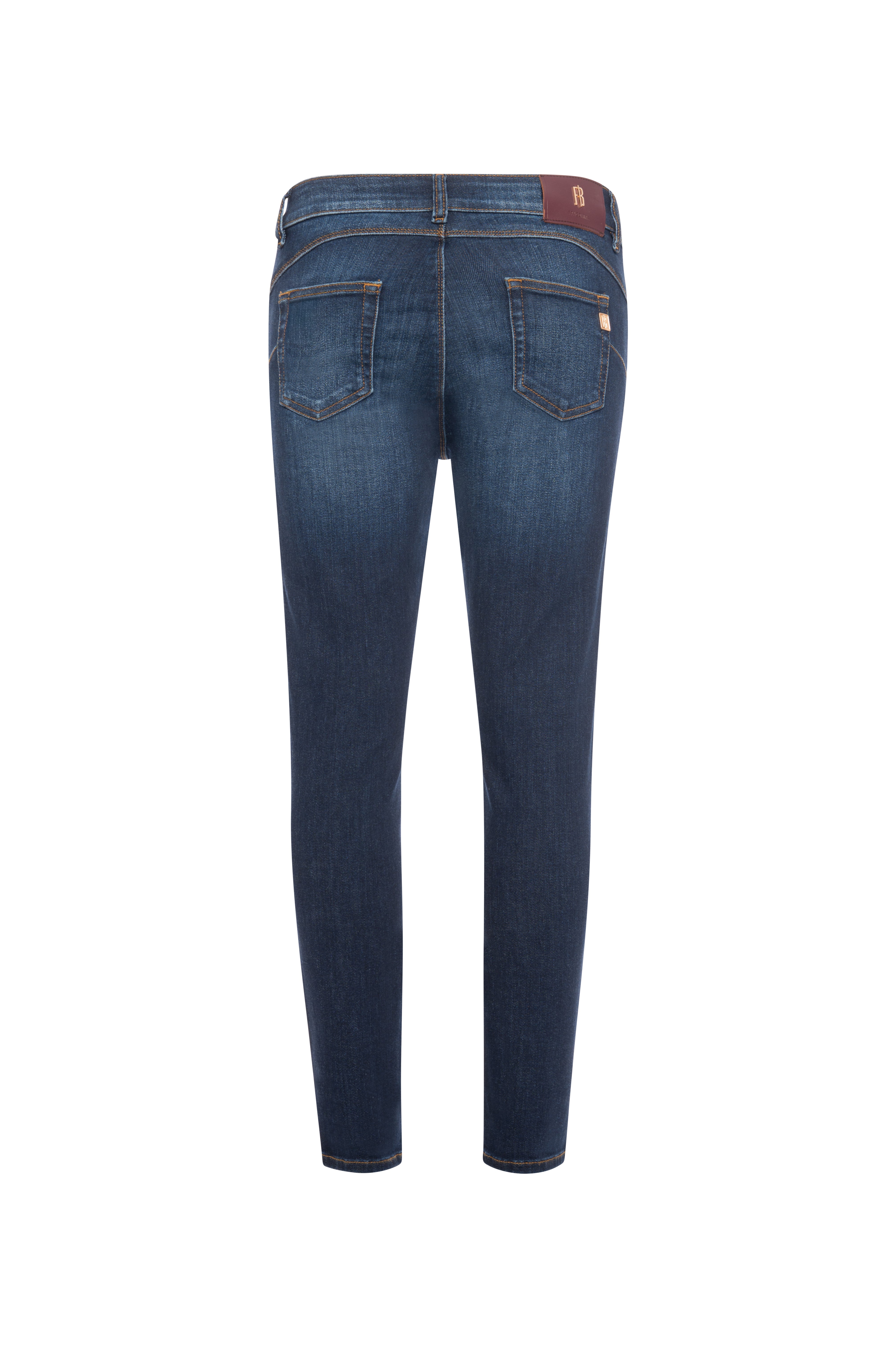 Jeans cropped effetto push up in denim con lavaggio medio FRACOMINA — immagine 2 di 2