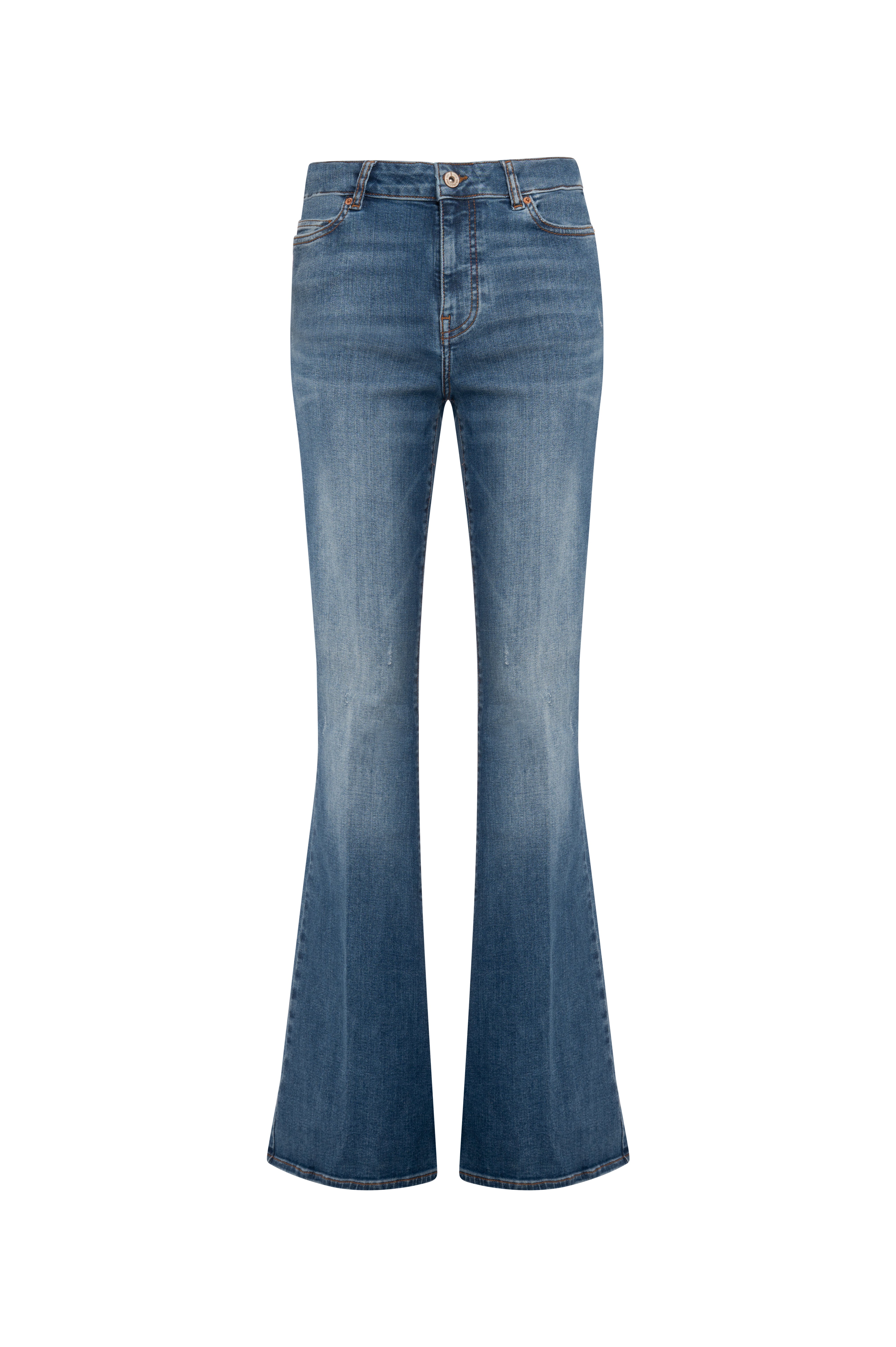 Jeans bootcut in denim con lavaggio medio FRACOMINA — immagine 1 di 2