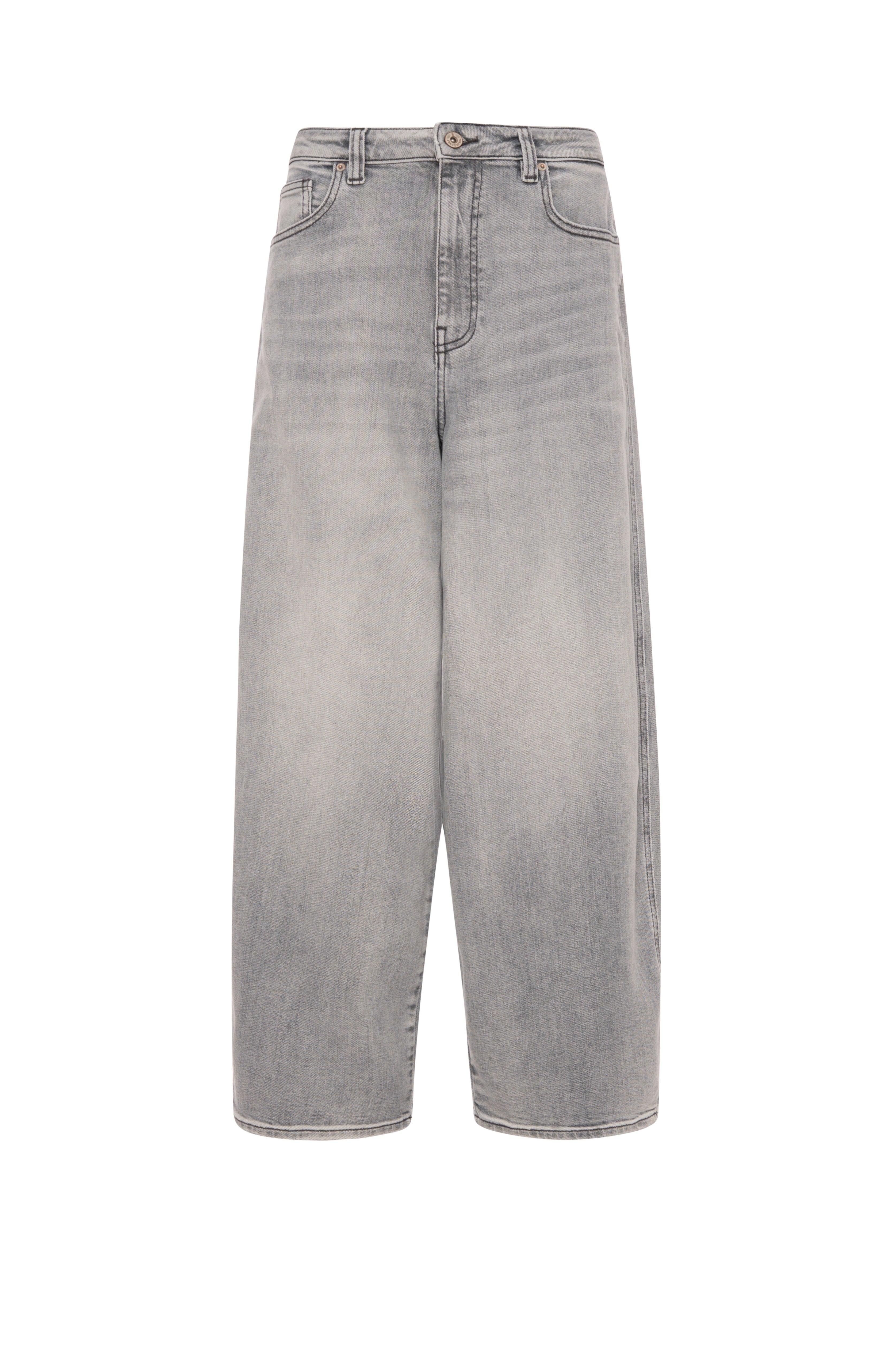 Jeans carrot balloon in denim grigio con lavaggio chiaro FRACOMINA — immagine 1 di 2