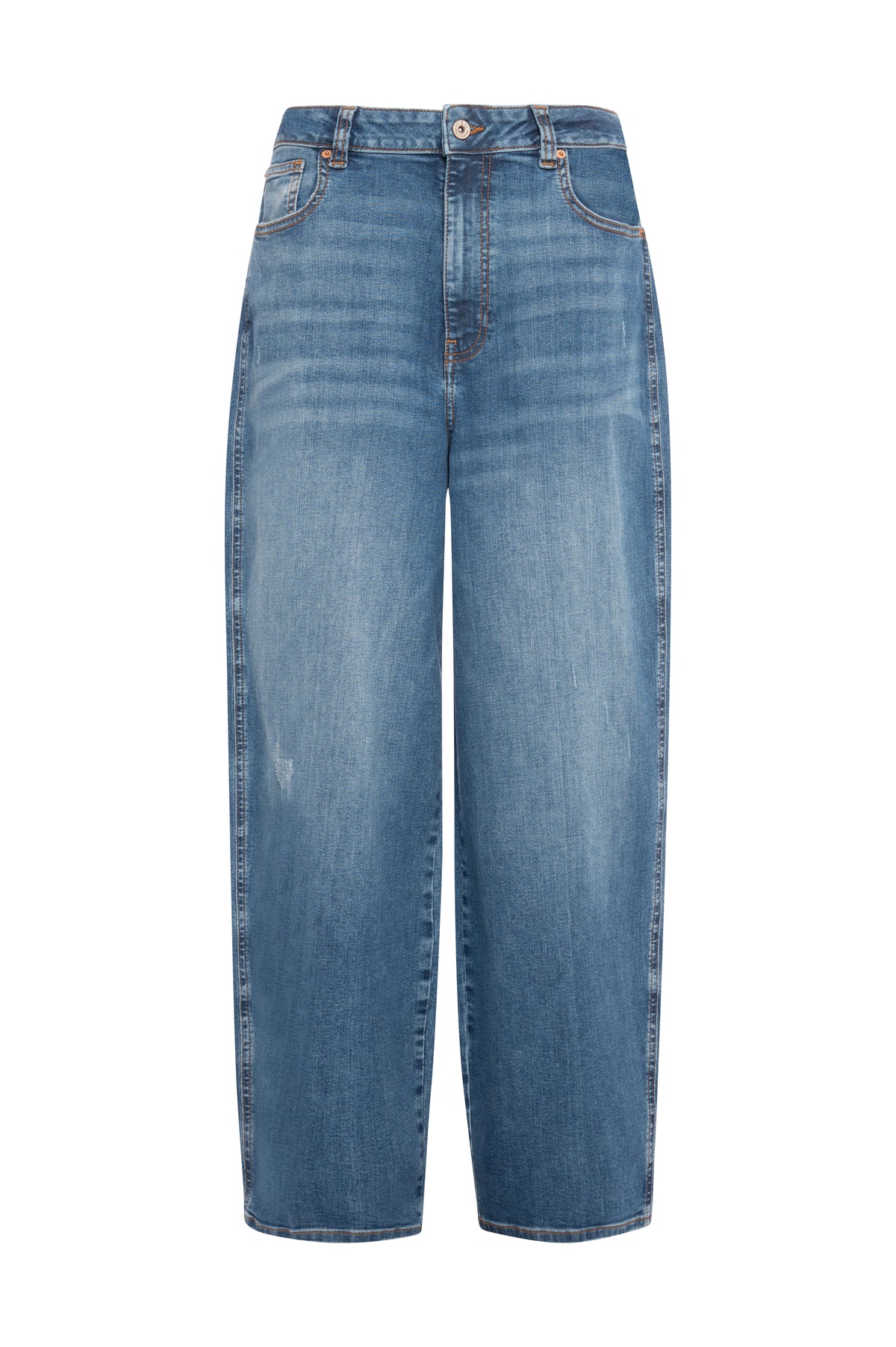 Jeans carrot balloon in denim con lavaggio medio FP26WVD006D46002-K95 Fracomina